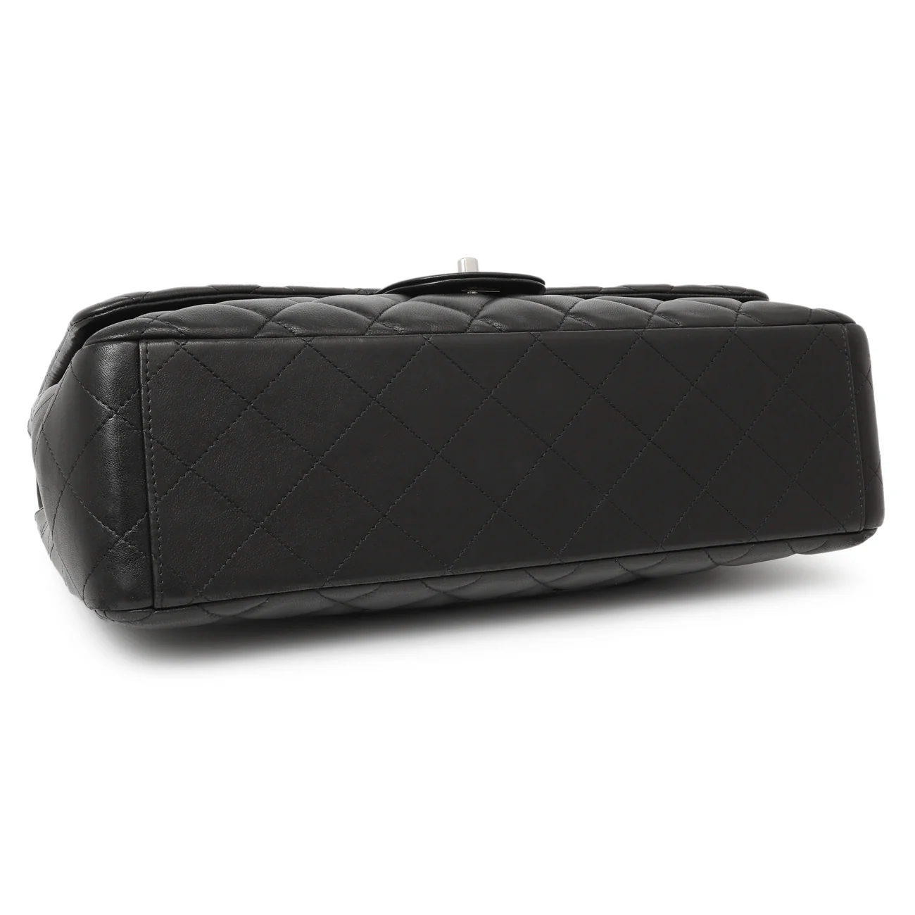 Chanel Black Quilted Lambskin Maxi Single Flap - Image 3