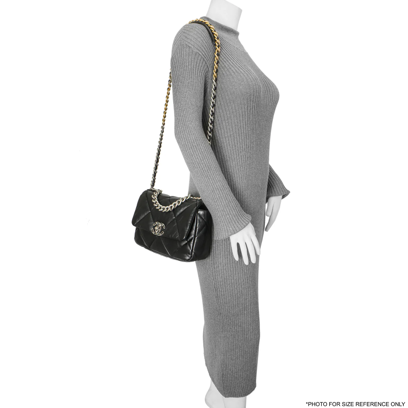 Chanel Black Quilted Lambskin Medium 19 Flap - Image 13
