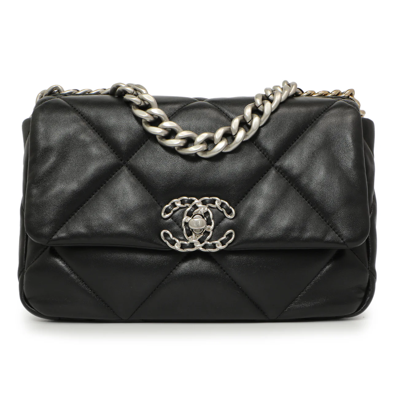 Chanel Black Quilted Lambskin Medium 19 Flap - Image 2
