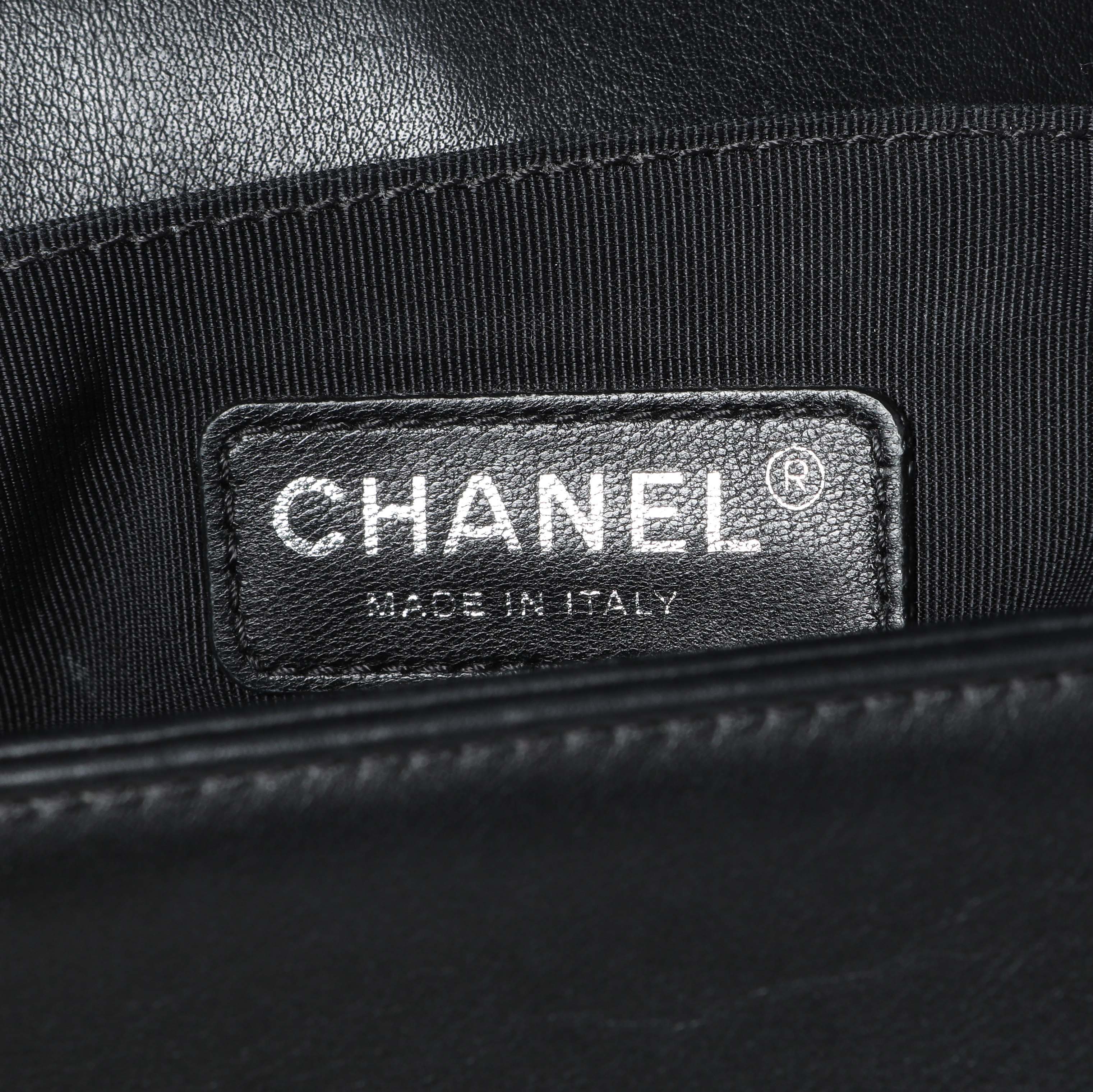 Chanel Black Quilted Lambskin Medium Boy Flap - Image 10