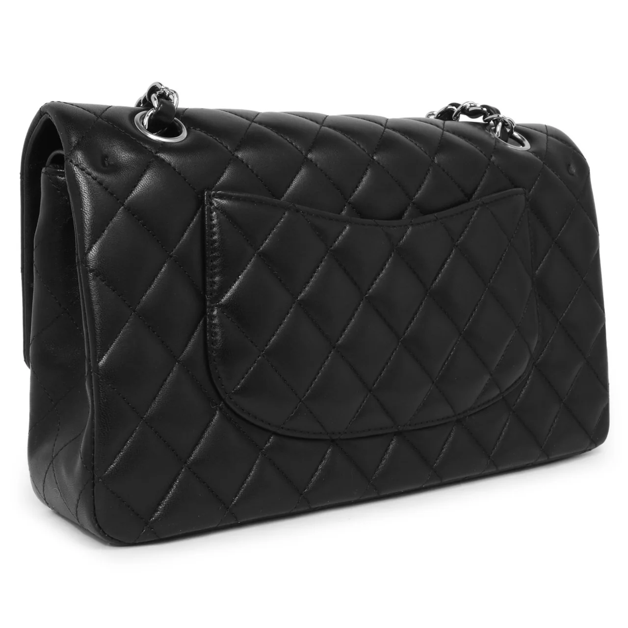 Chanel Black Quilted Lambskin Medium Classic Double Flap - Image 4