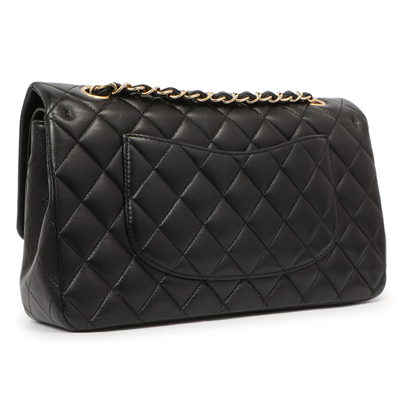 Chanel Black Quilted Lambskin Medium Classic Double Flap - Image 3