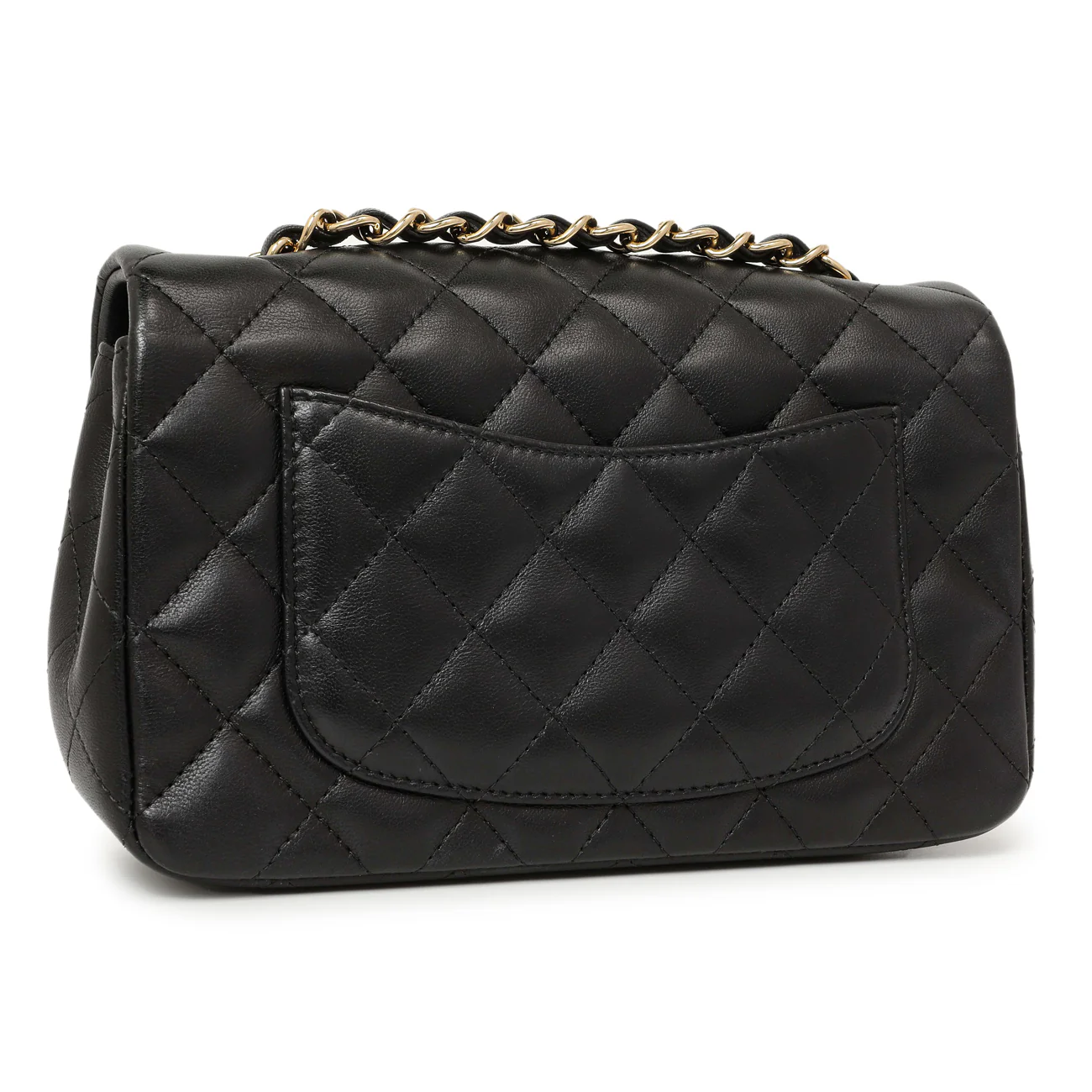 Chanel Black Quilted Lambskin Mini Rectangular Flap - Image 3