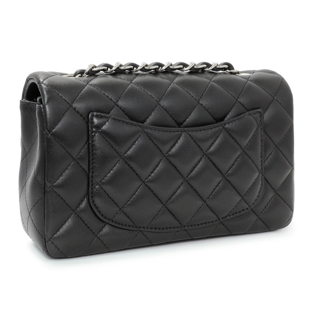Chanel Black Quilted Lambskin Mini Rectangular Flap - Image 2