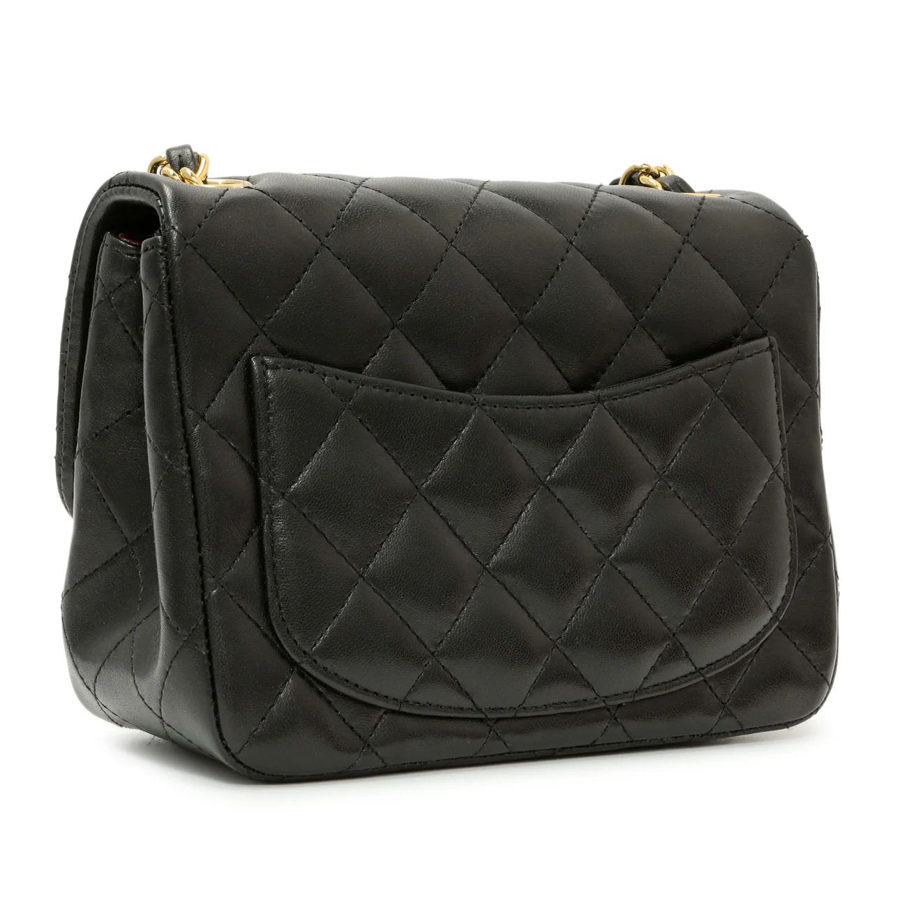 Chanel Black Quilted Lambskin Mini Square Flap - Image 2