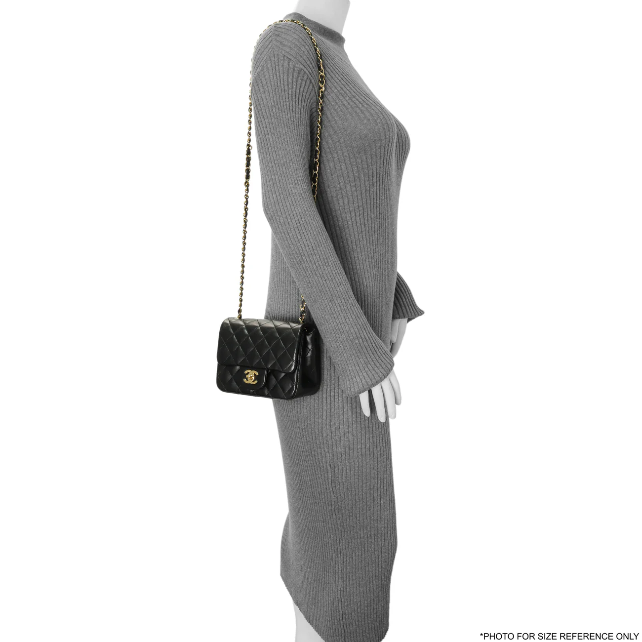 Chanel Black Quilted Lambskin Mini Square Flap - Image 7