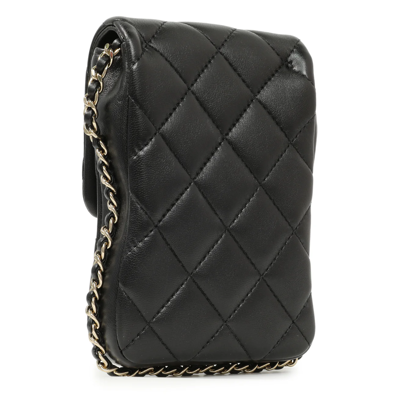 Chanel Black Quilted Lambskin My Precious Phone Case Flap Bag - Image 3