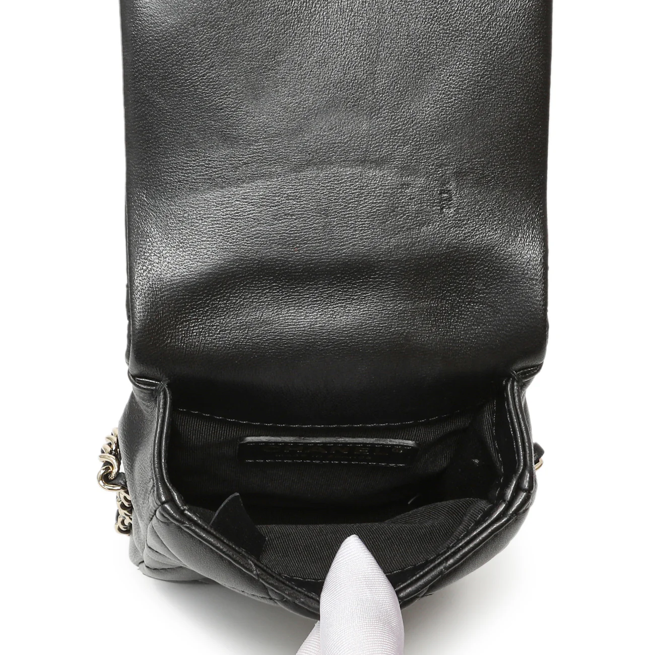 Chanel Black Quilted Lambskin My Precious Phone Case Flap Bag - Image 5