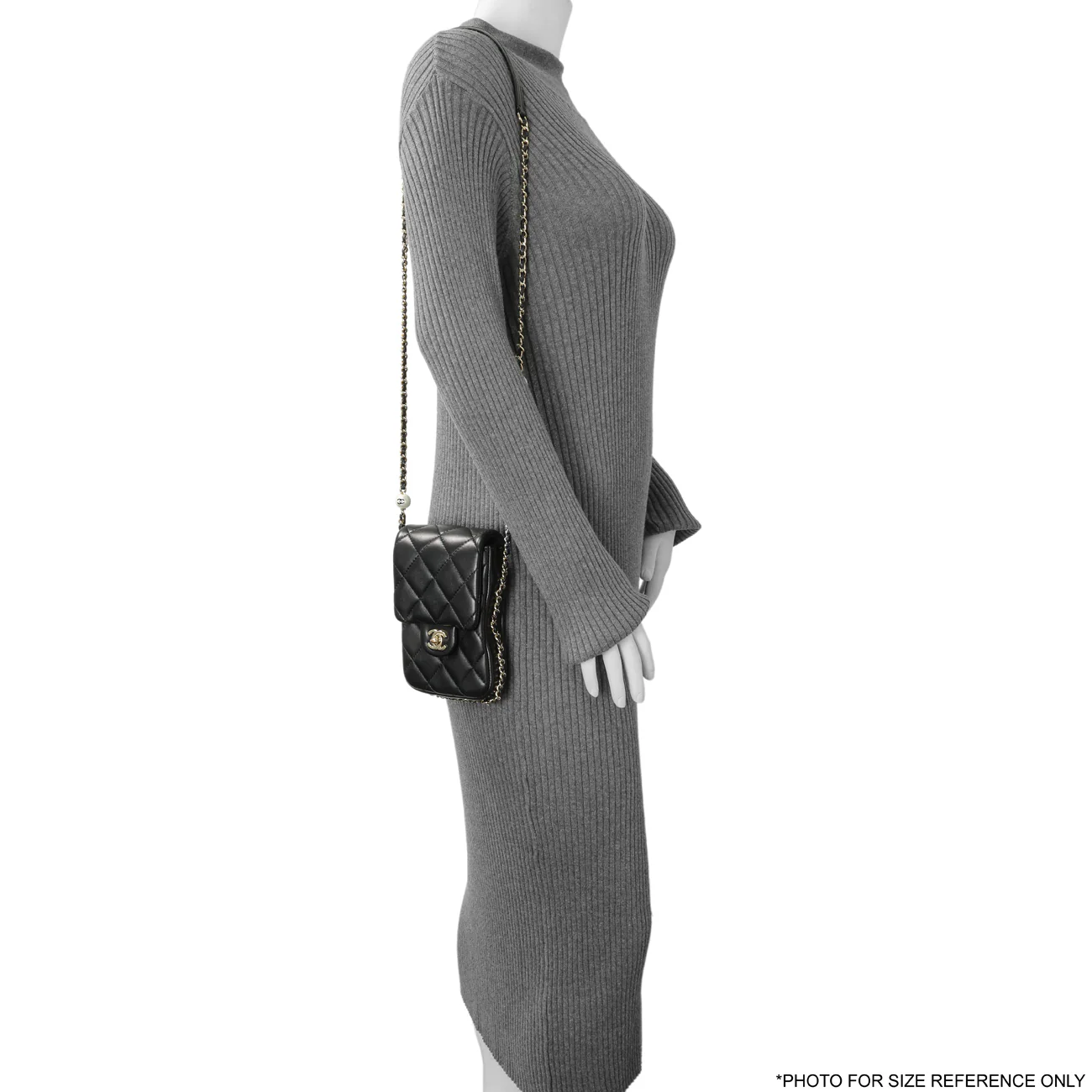 Chanel Black Quilted Lambskin My Precious Phone Case Flap Bag - Image 8