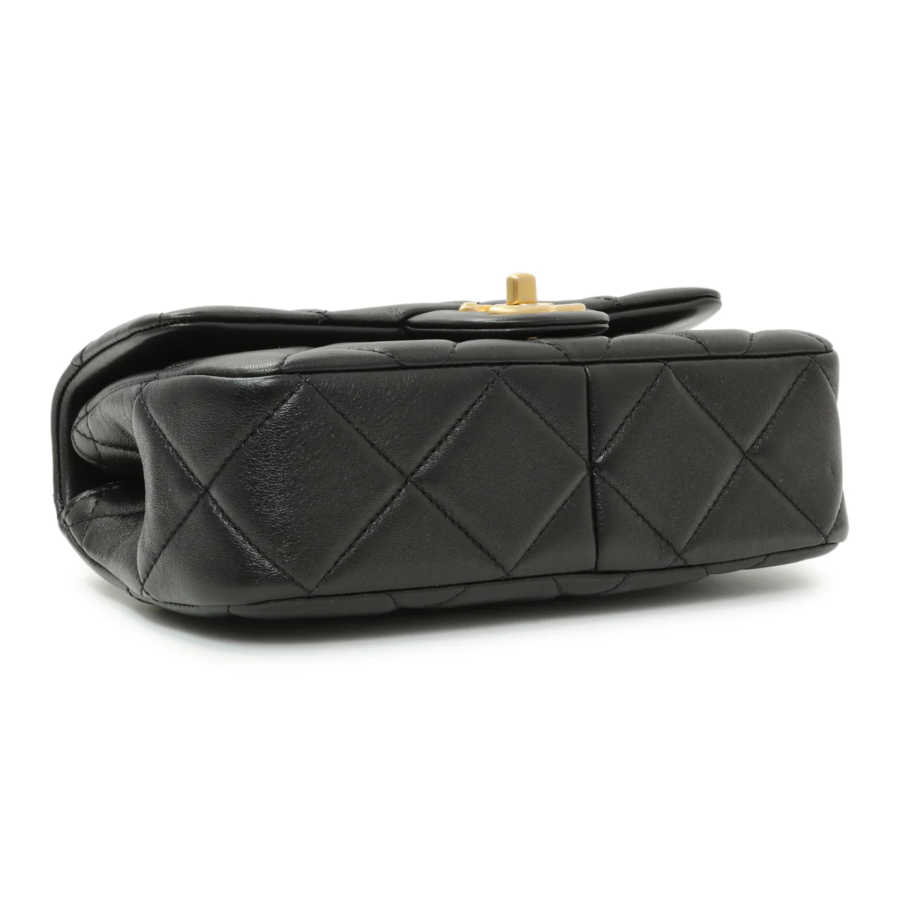 Chanel Black Quilted Lambskin Pearl Small Flap - Image 3