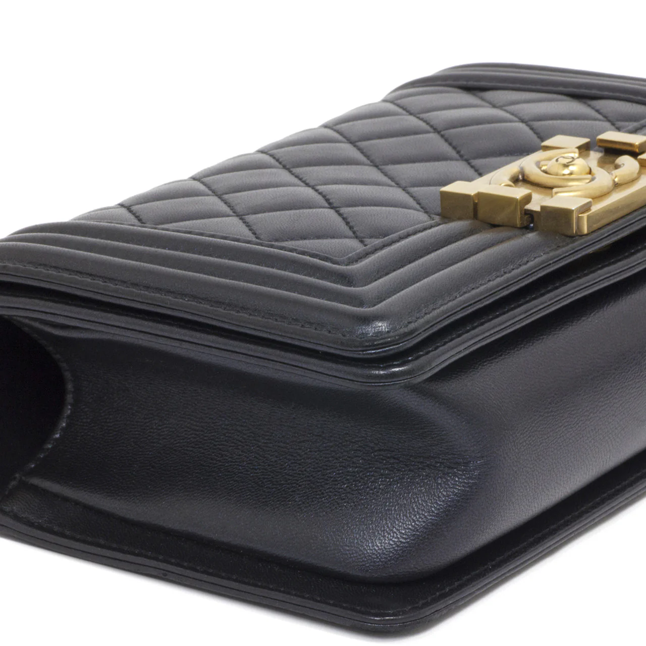 Chanel Black Quilted Lambskin Small Boy Bag - Image 5