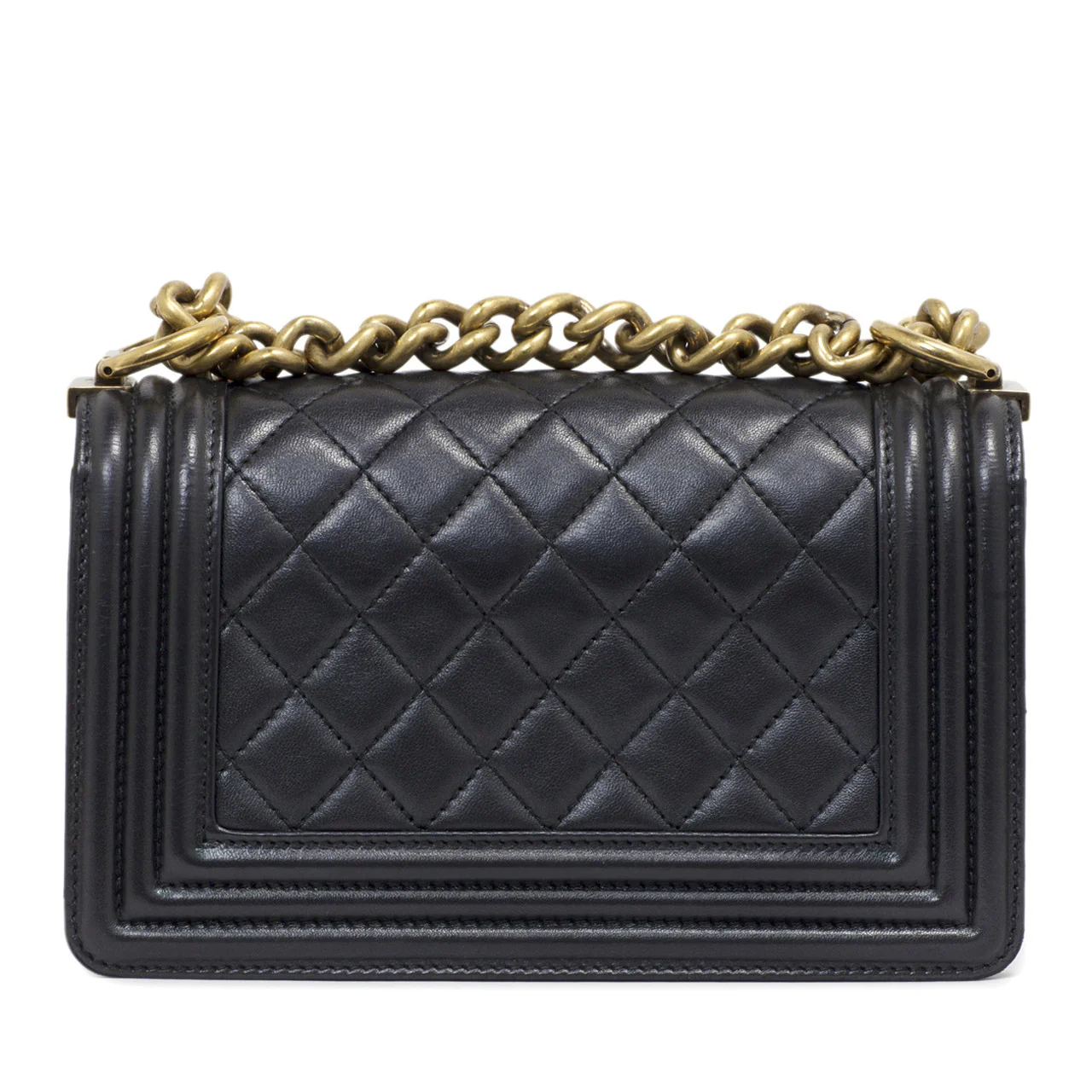 Chanel Black Quilted Lambskin Small Boy Bag - Image 6