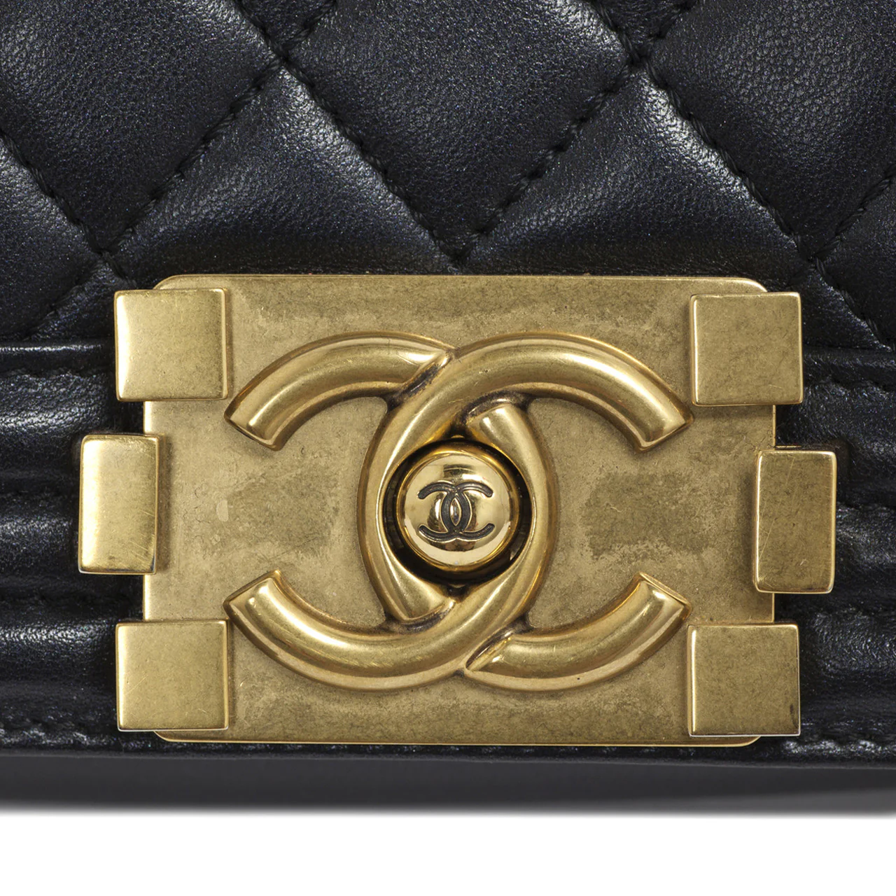 Chanel Black Quilted Lambskin Small Boy Bag - Image 8