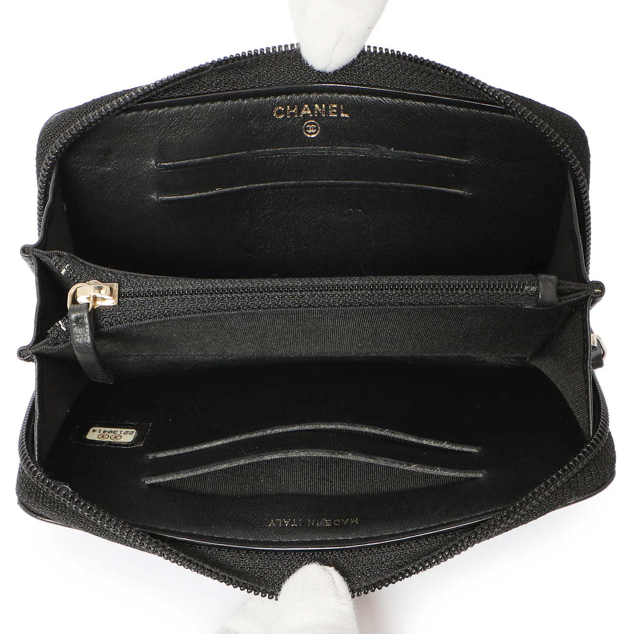 Chanel Black Quilted Lambskin Small Boy Zip Around Wallet - Image 12
