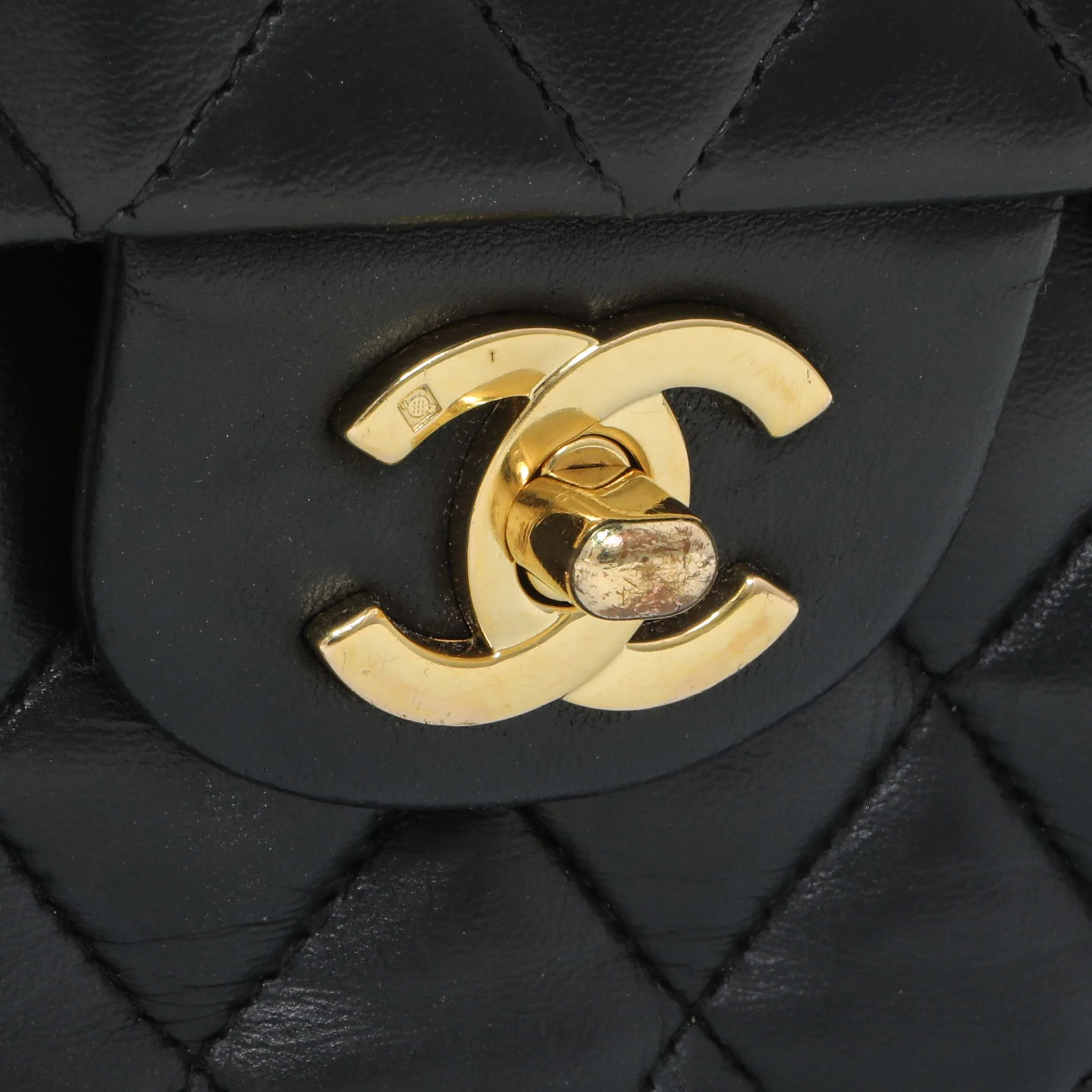 Chanel Black Quilted Lambskin Small Double Flap - Image 11
