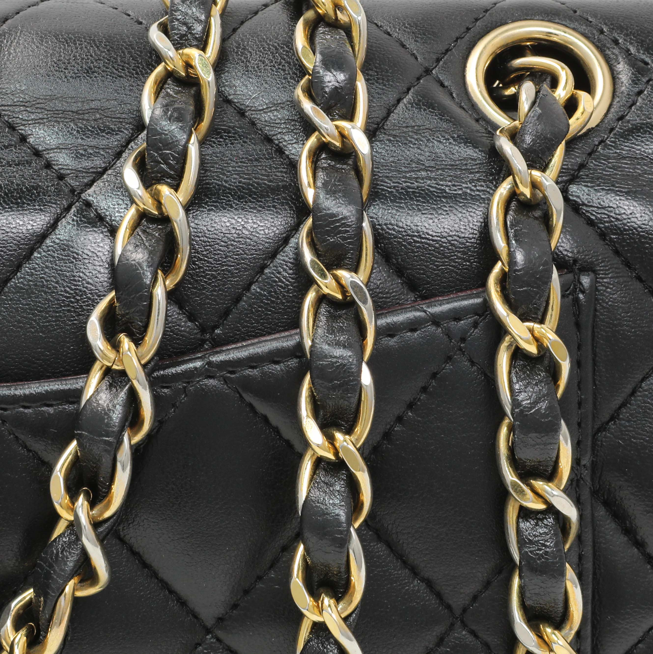 Chanel Black Quilted Lambskin Small Double Flap - Image 14