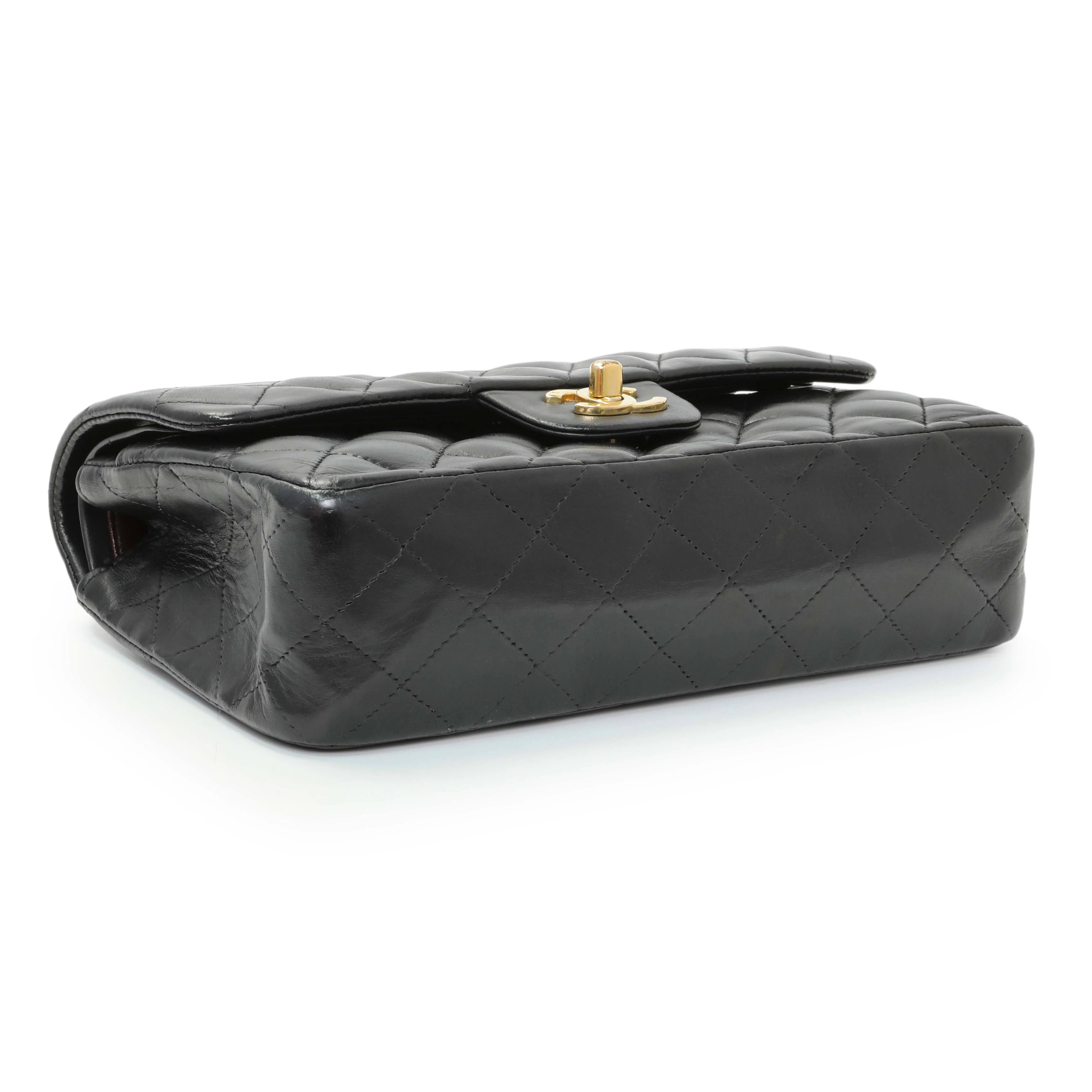 Chanel Black Quilted Lambskin Small Double Flap - Image 3