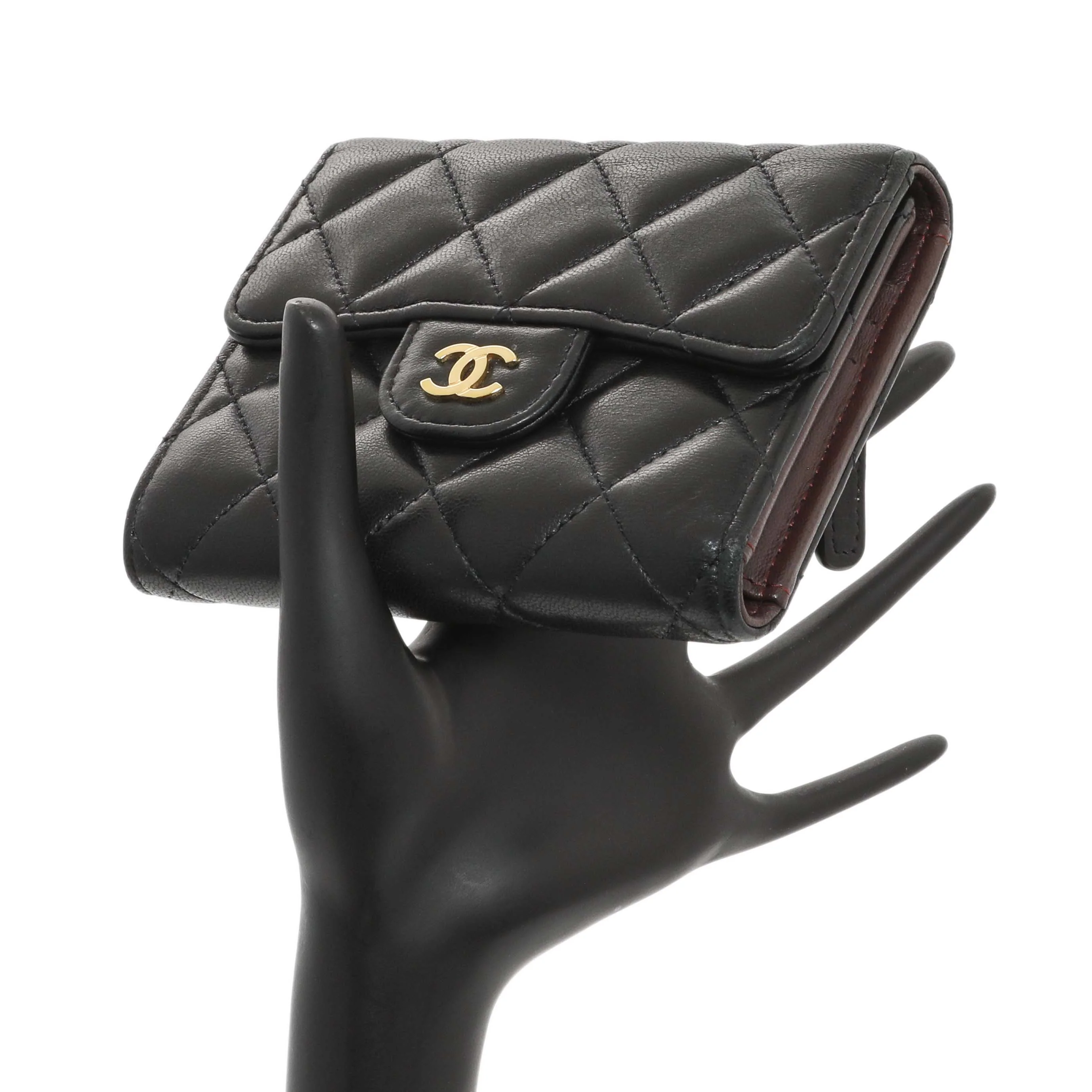 Chanel Black Quilted Lambskin Small Flap Wallet - Image 11