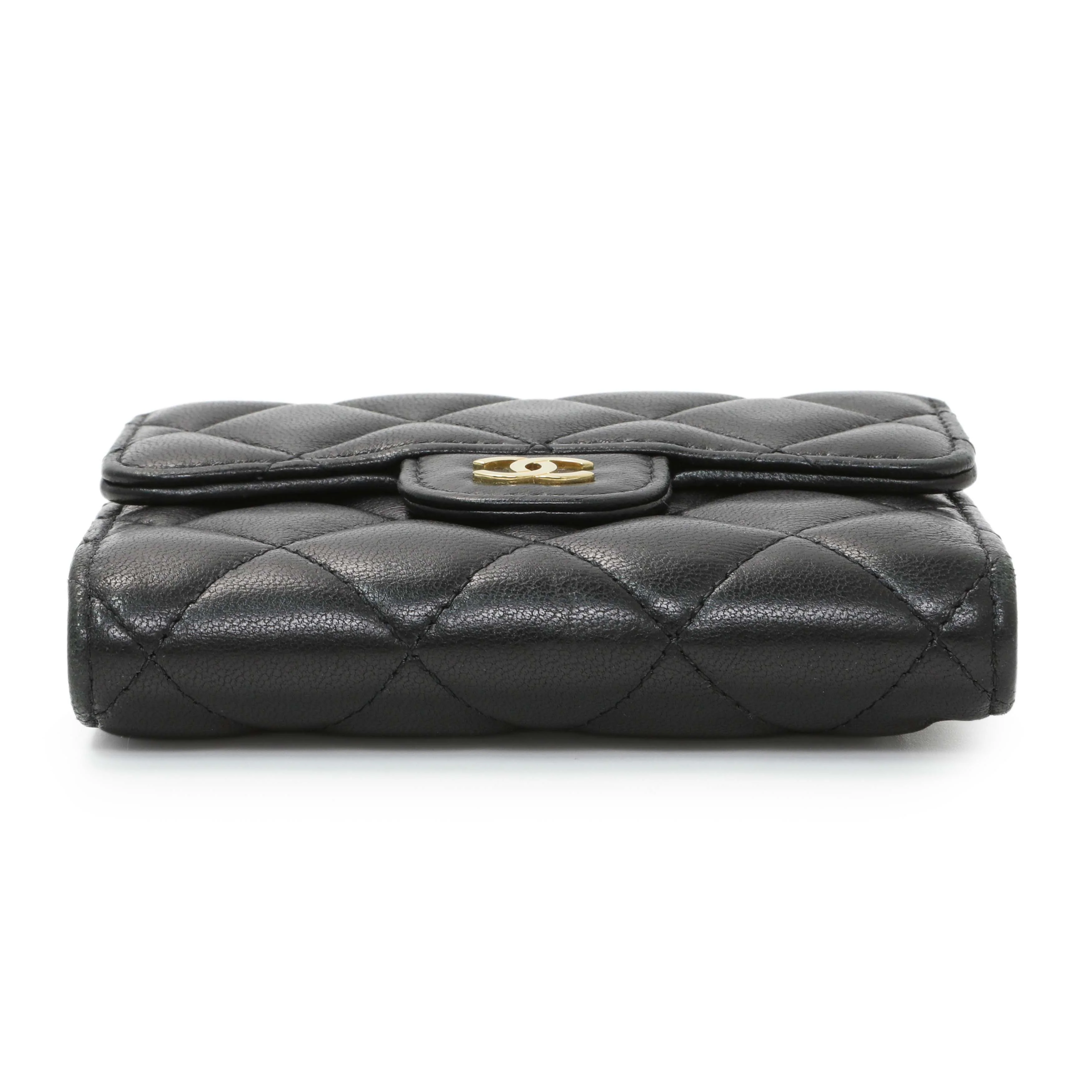 Chanel Black Quilted Lambskin Small Flap Wallet - Image 3