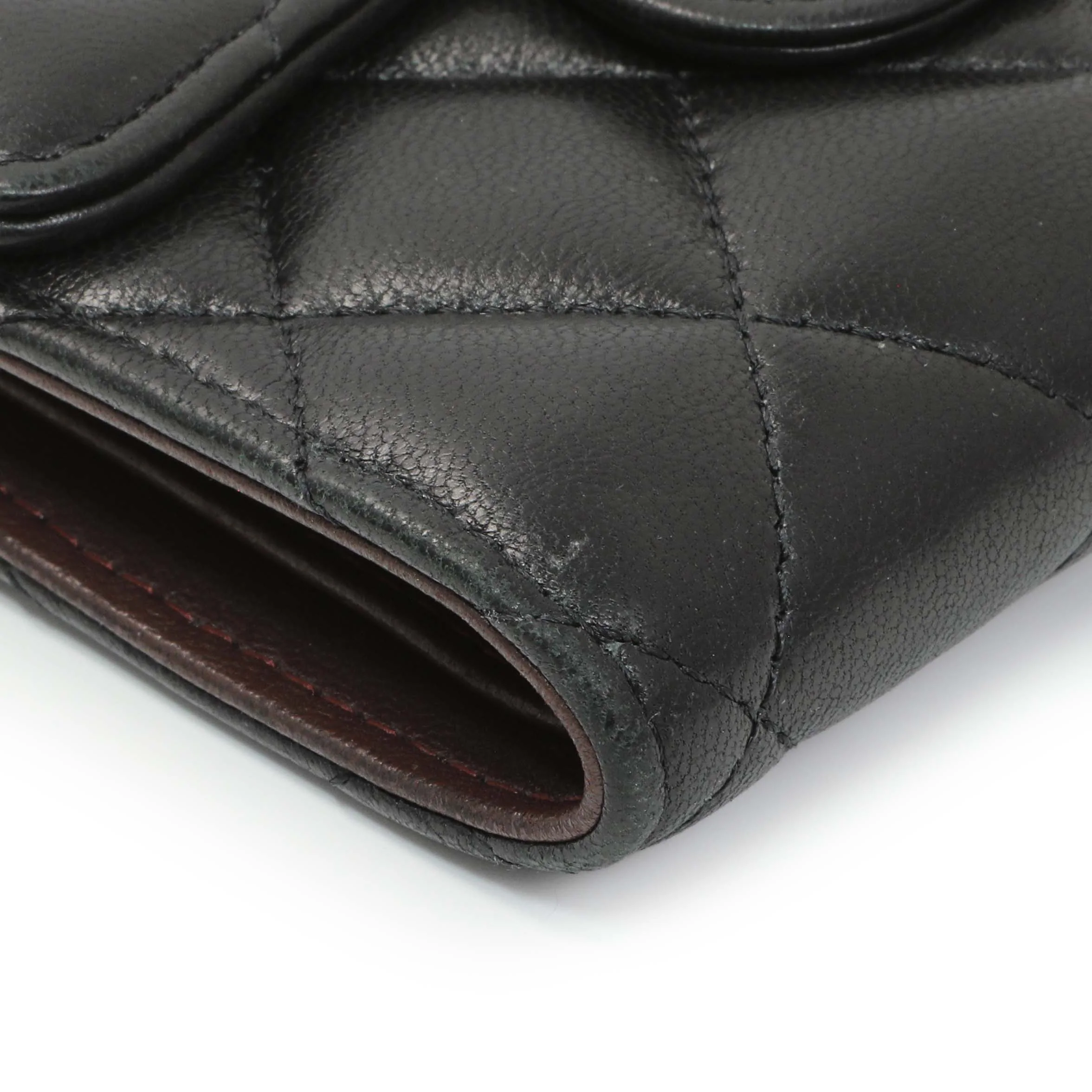 Chanel Black Quilted Lambskin Small Flap Wallet - Image 4