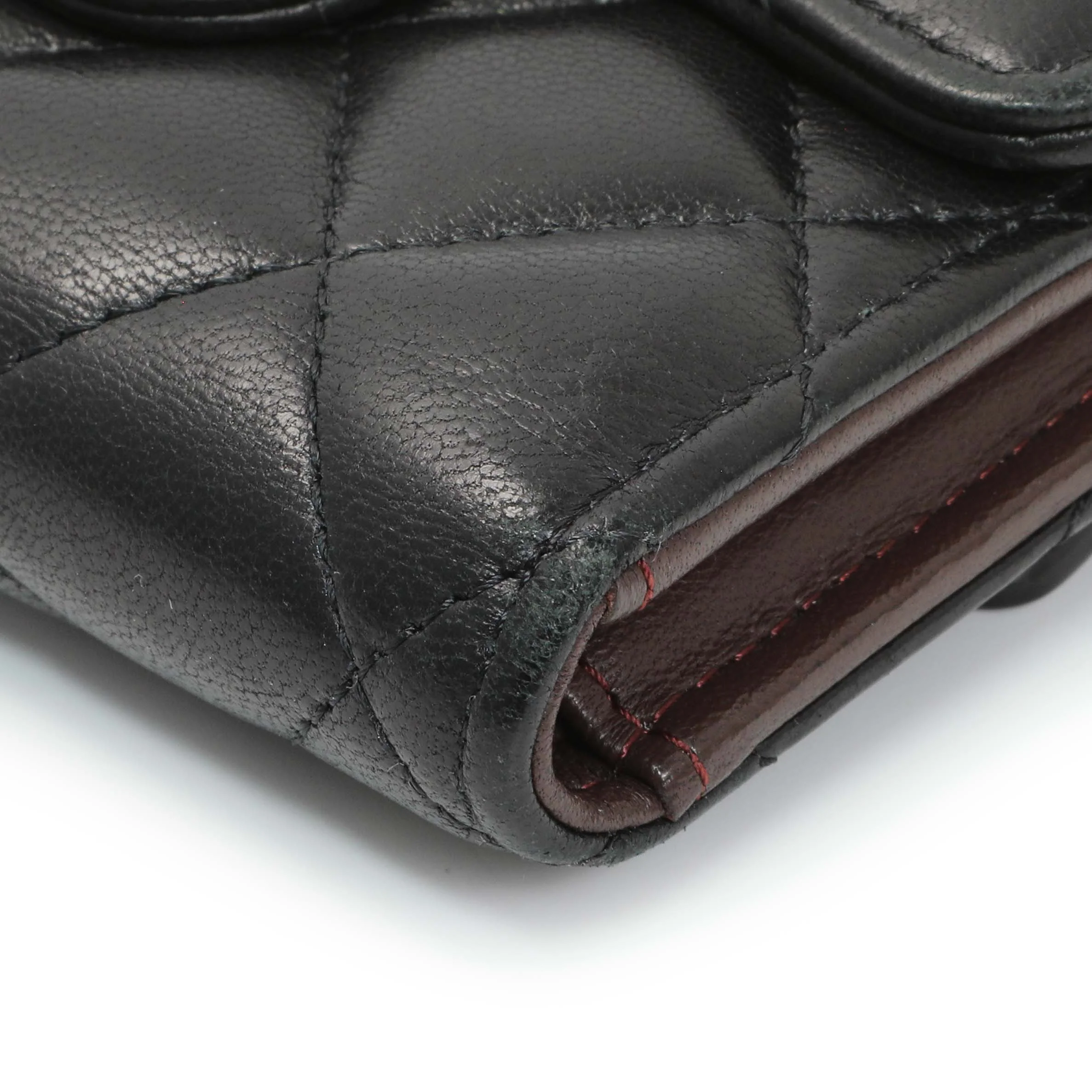 Chanel Black Quilted Lambskin Small Flap Wallet - Image 5