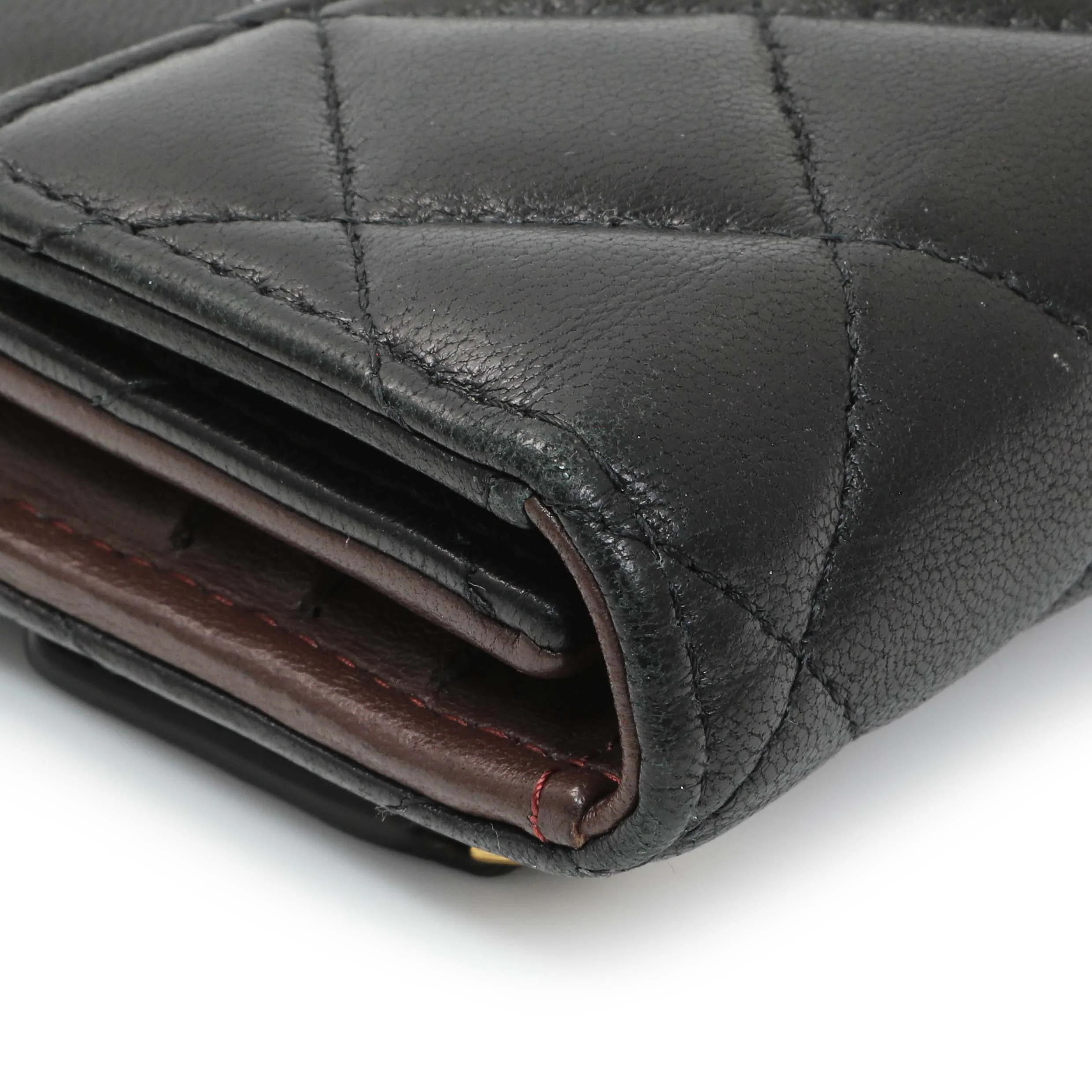 Chanel Black Quilted Lambskin Small Flap Wallet - Image 6