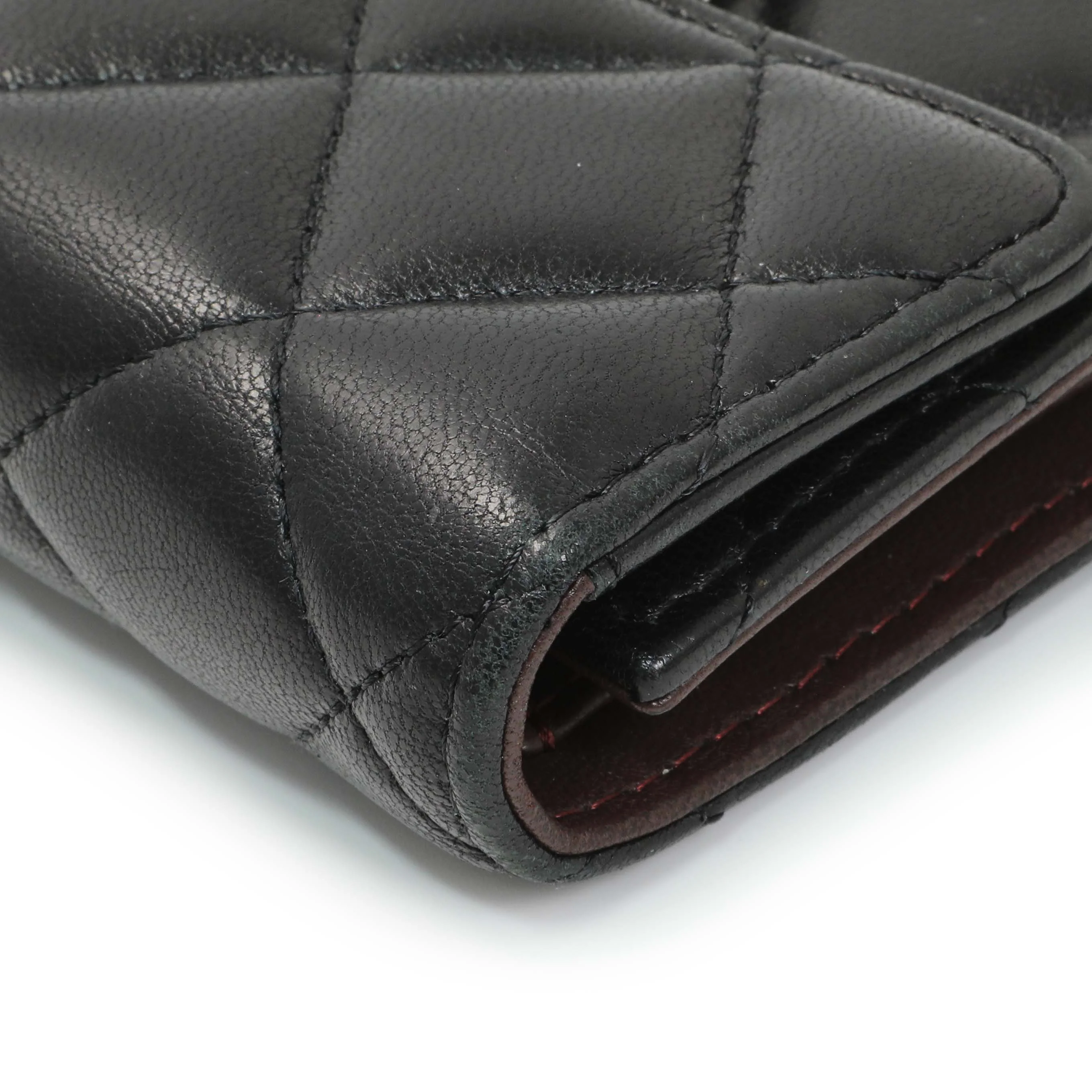 Chanel Black Quilted Lambskin Small Flap Wallet - Image 7