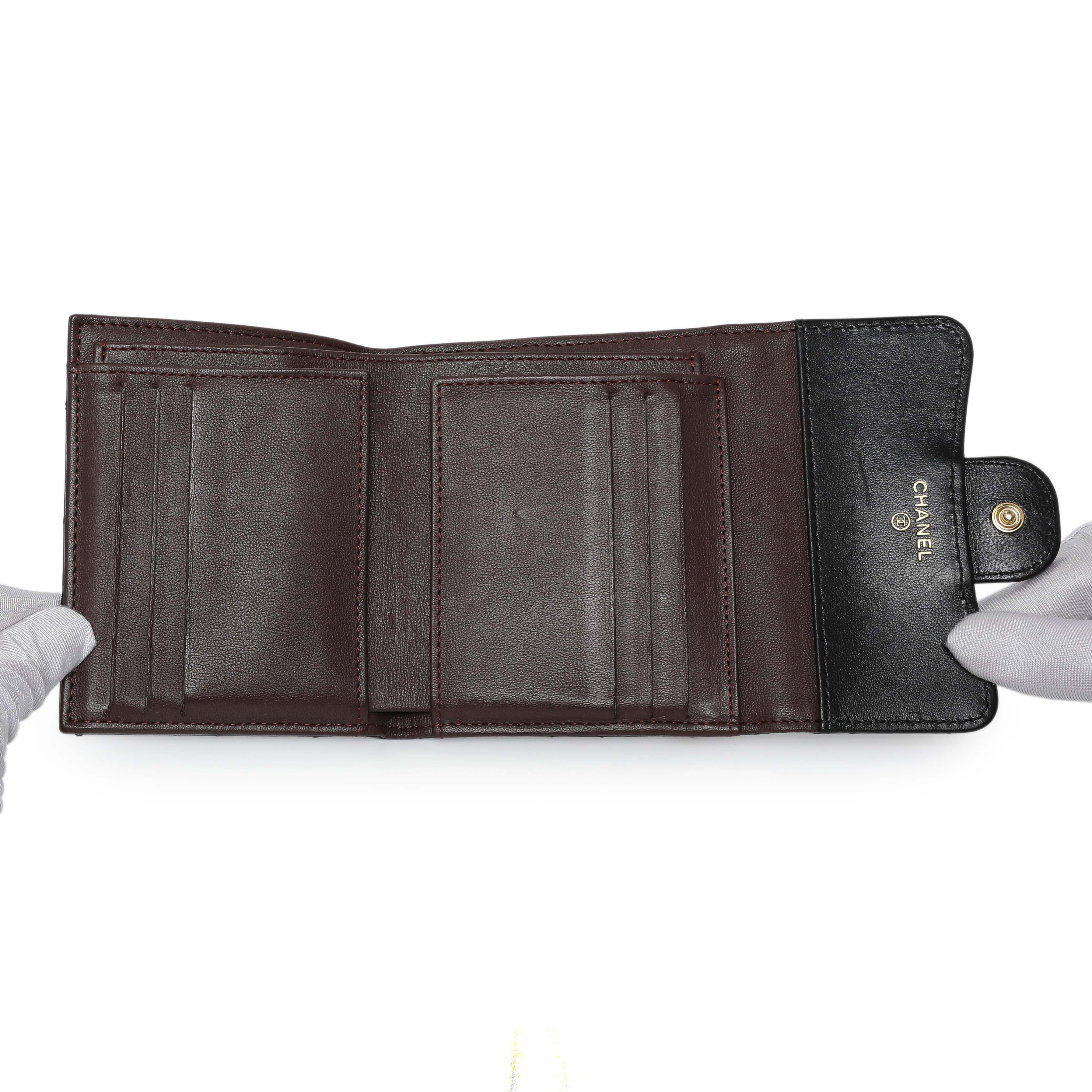 Chanel Black Quilted Lambskin Small Flap Wallet - Image 8