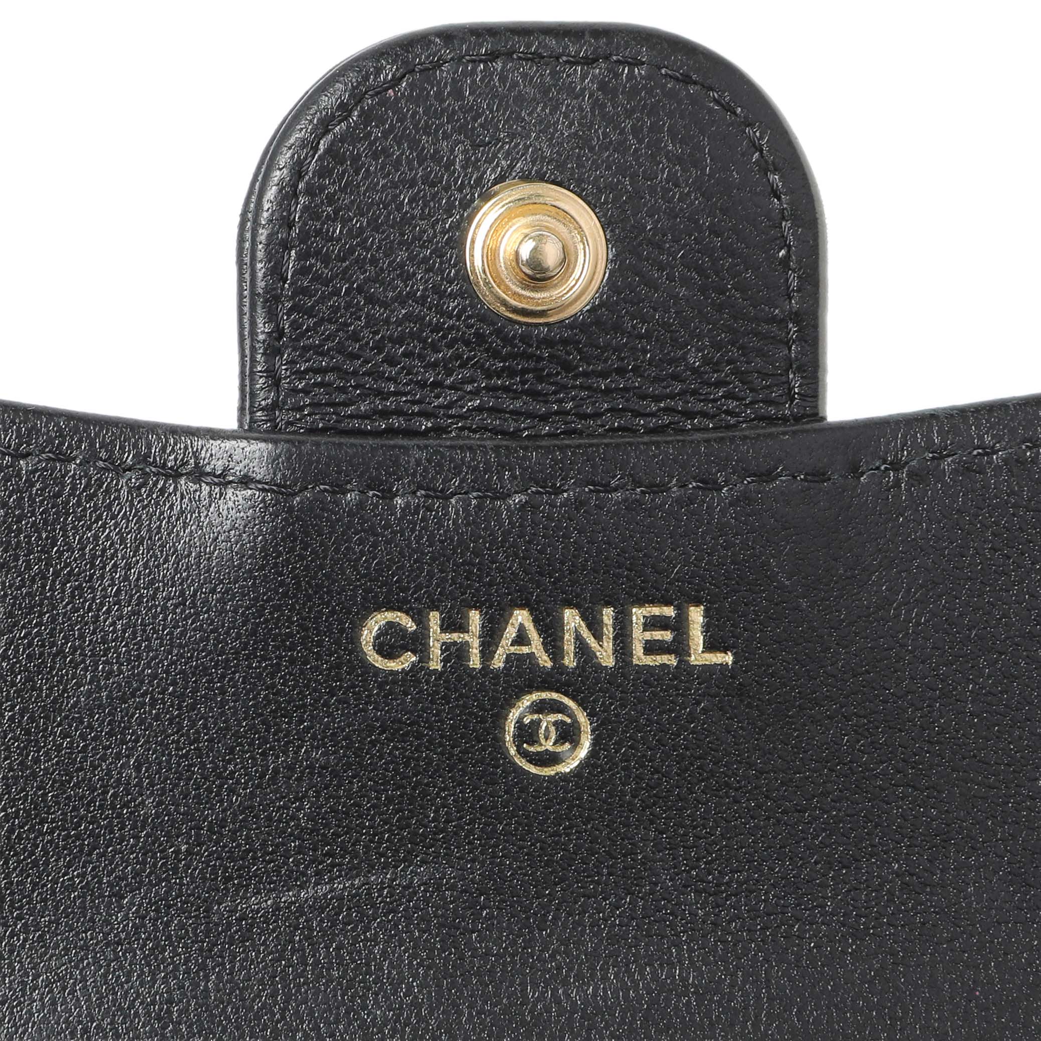 Chanel Black Quilted Lambskin Small Flap Wallet - Image 9