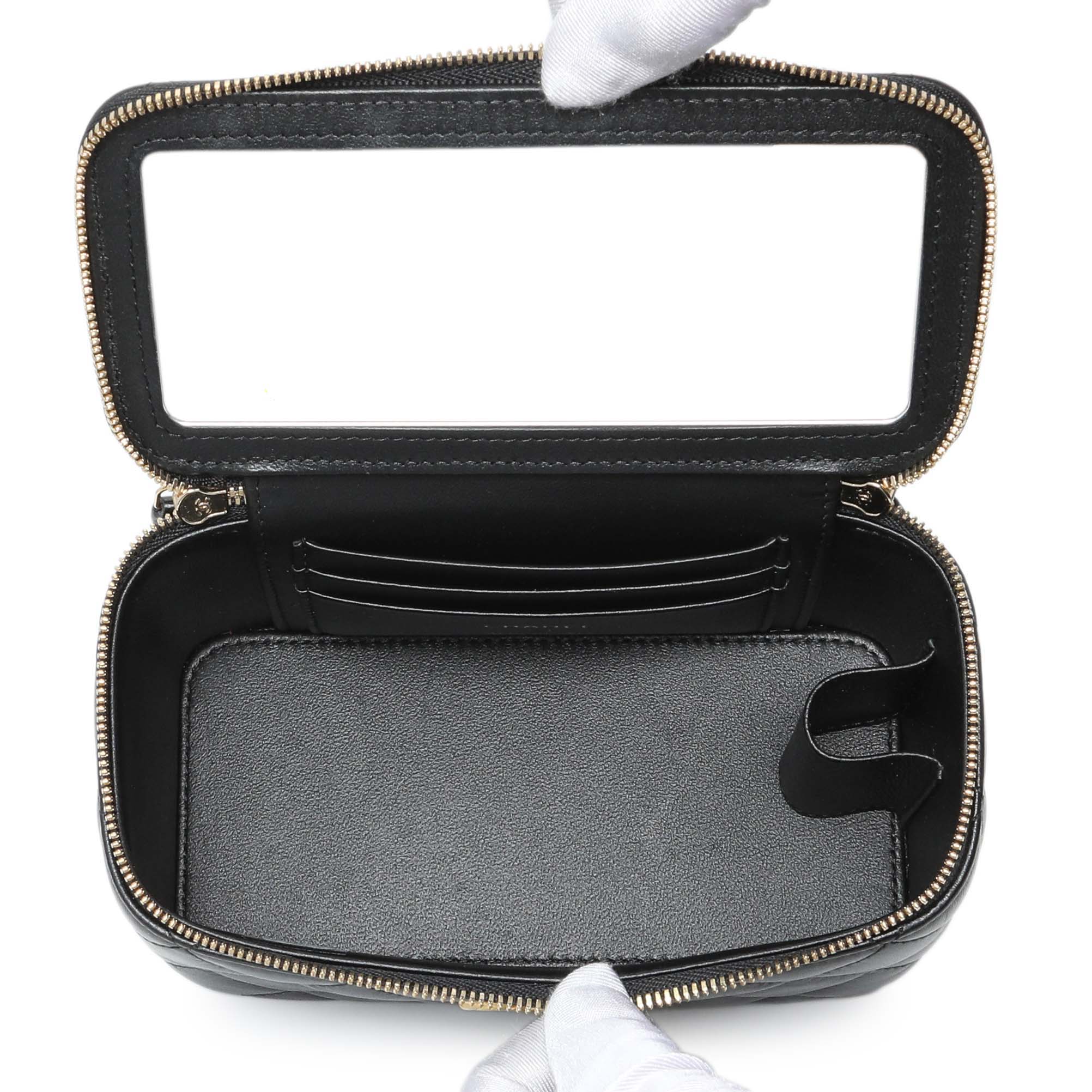 Chanel Black Quilted Lambskin Small Pillow Crush Vanity Case With Chain - Image 8
