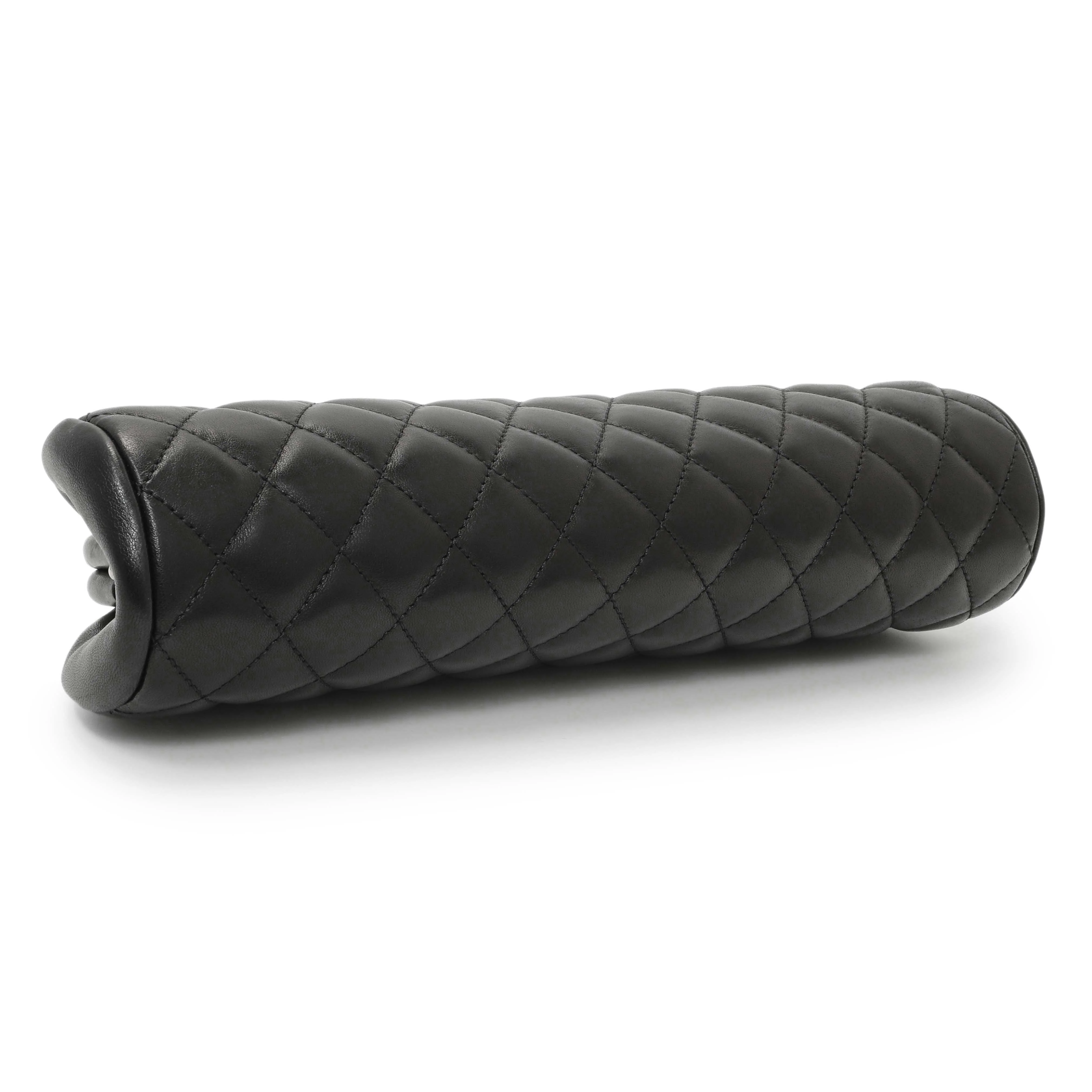 Chanel Black Quilted Lambskin Timeless Clutch - Image 3