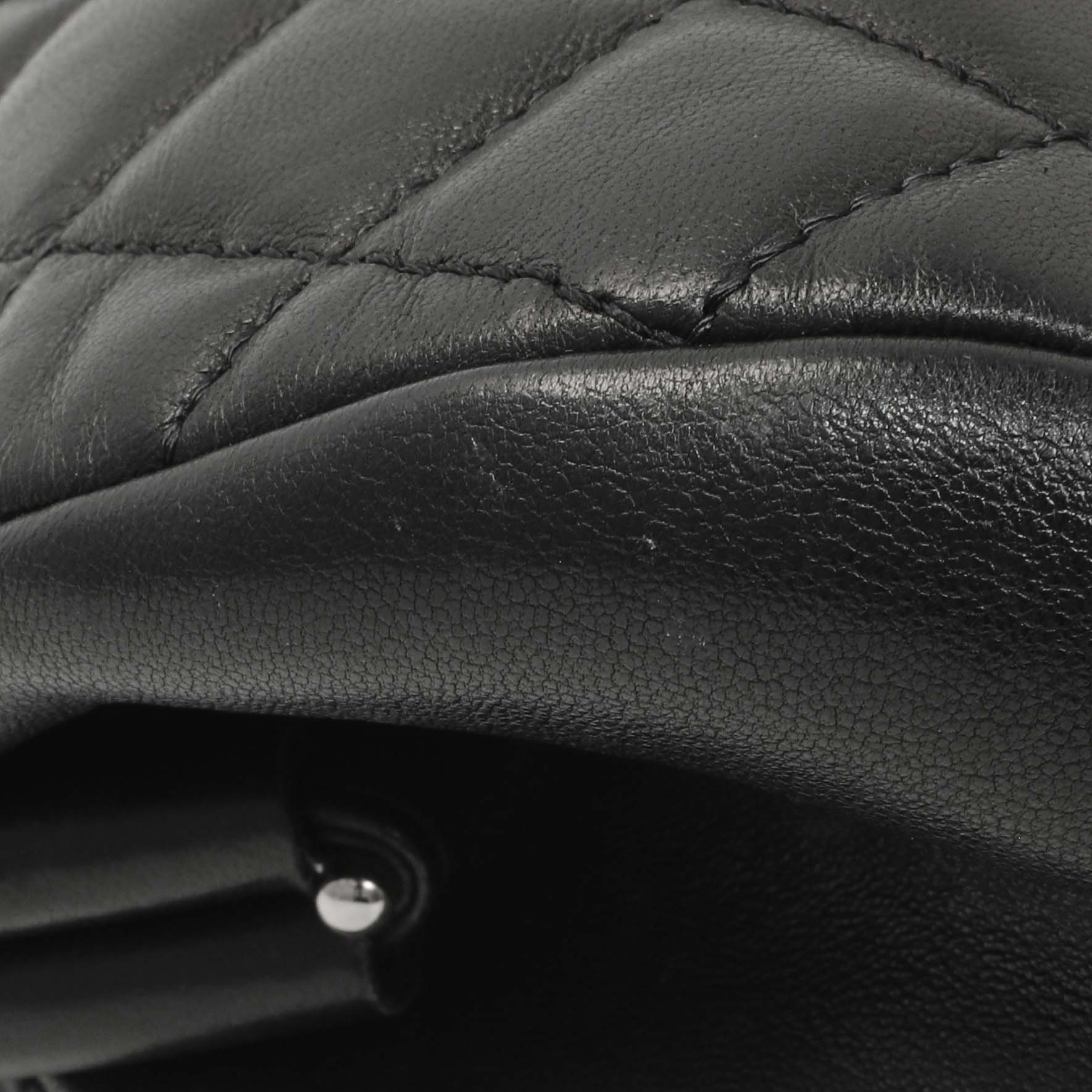 Chanel Black Quilted Lambskin Timeless Clutch - Image 7