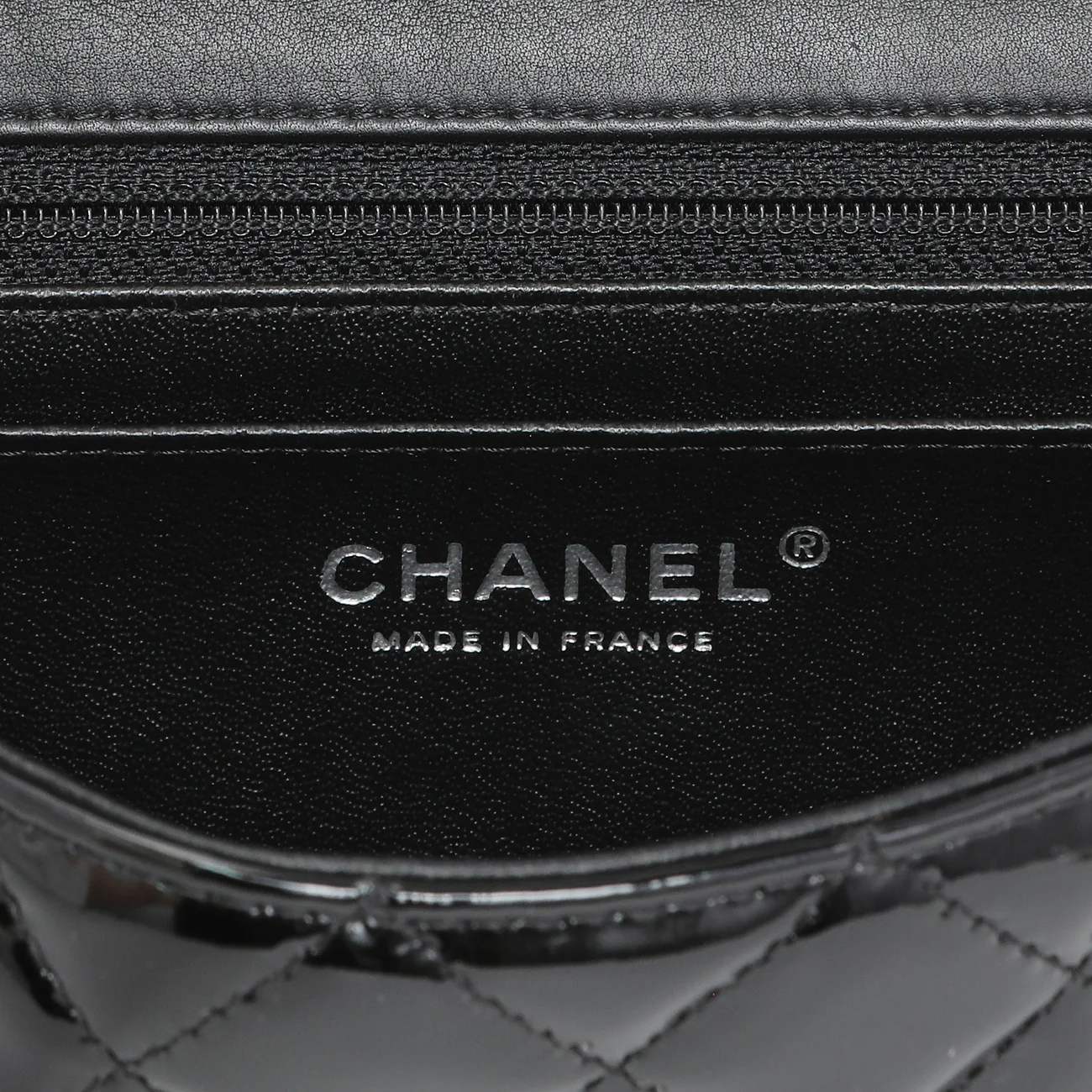 Chanel Black Quilted Patent Mini Rectangular Flap - Image 5