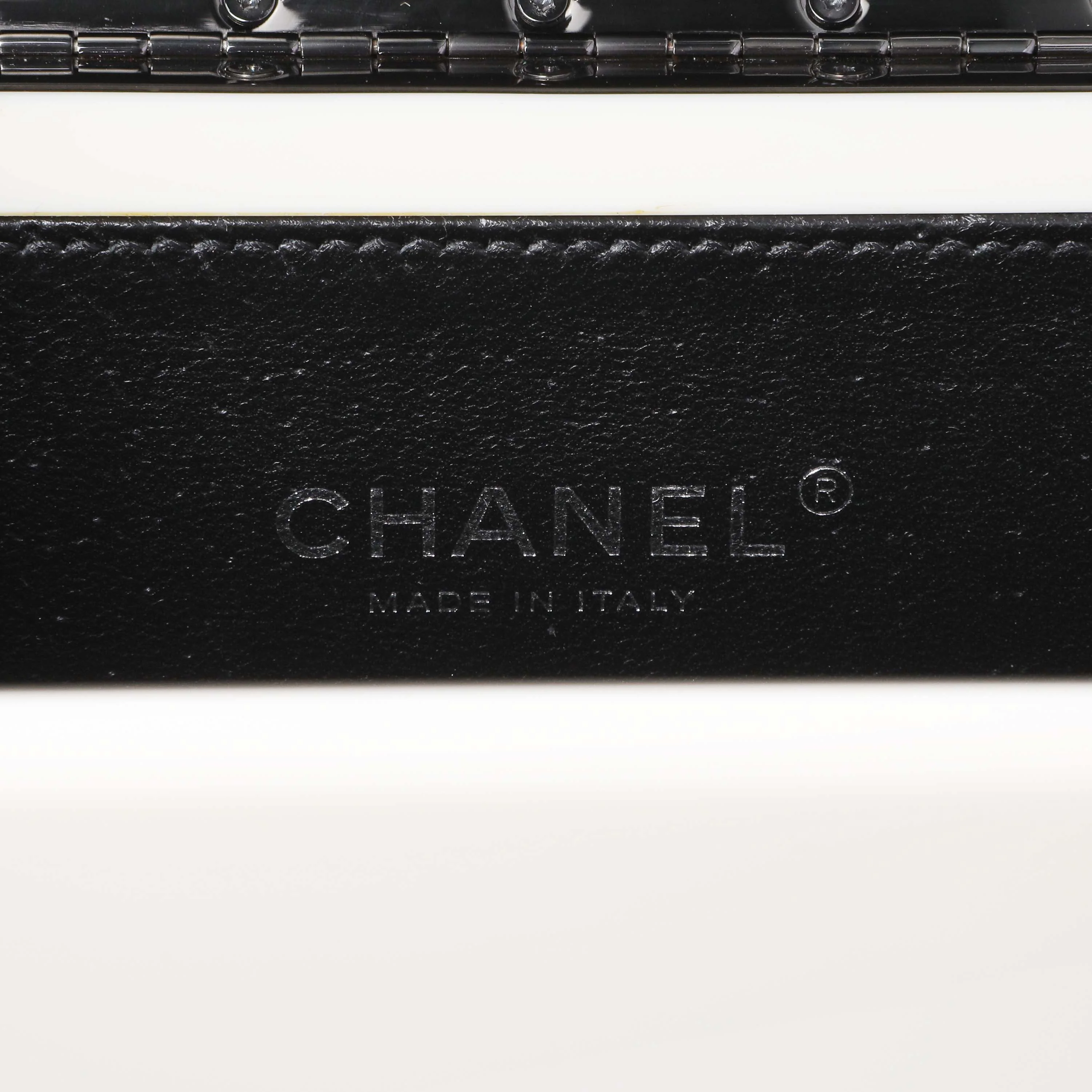 Chanel Black White Plexiglass Plexi Coco Bag - Image 5