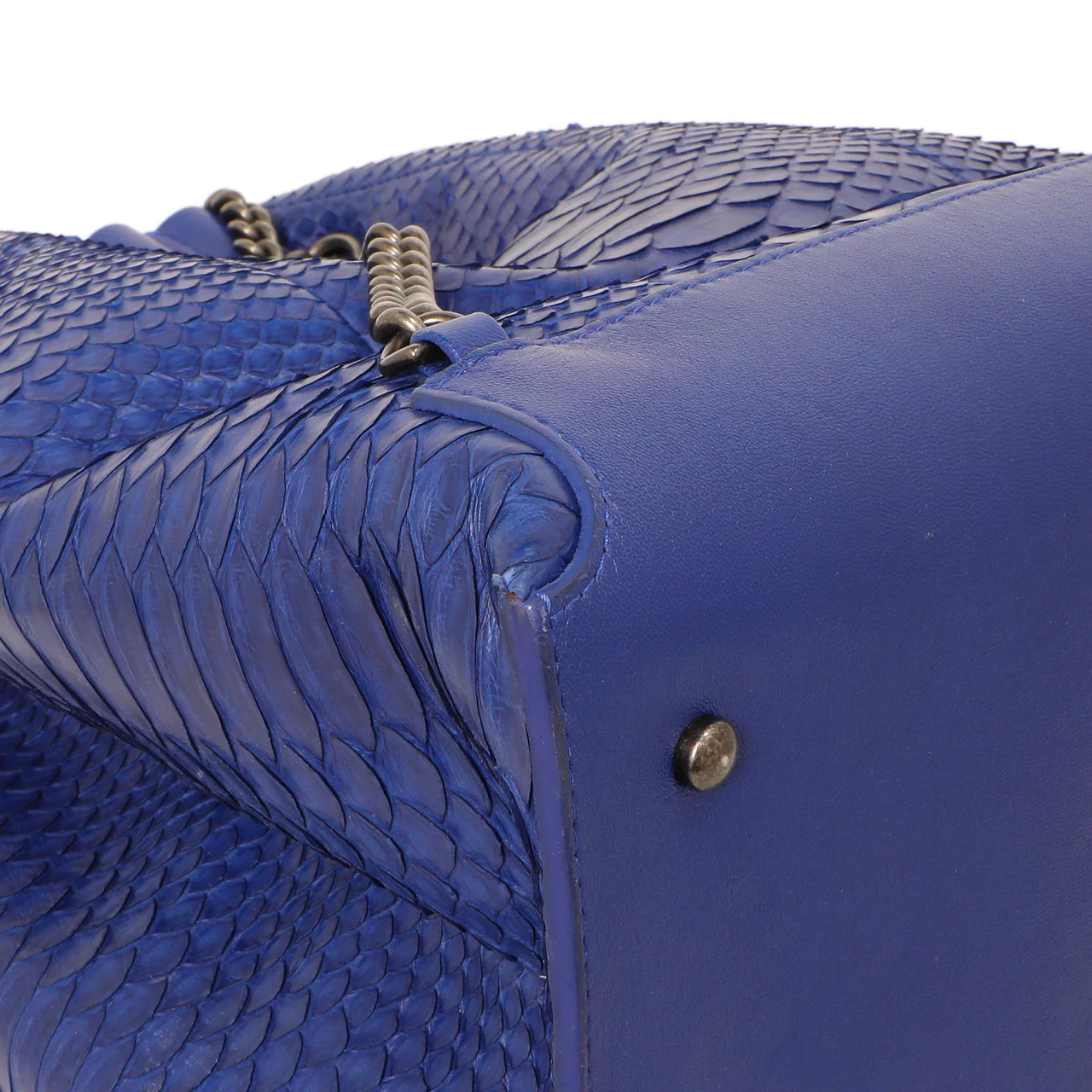 Chanel Blue Python Urban Luxury Drawstring Backpack - Image 5