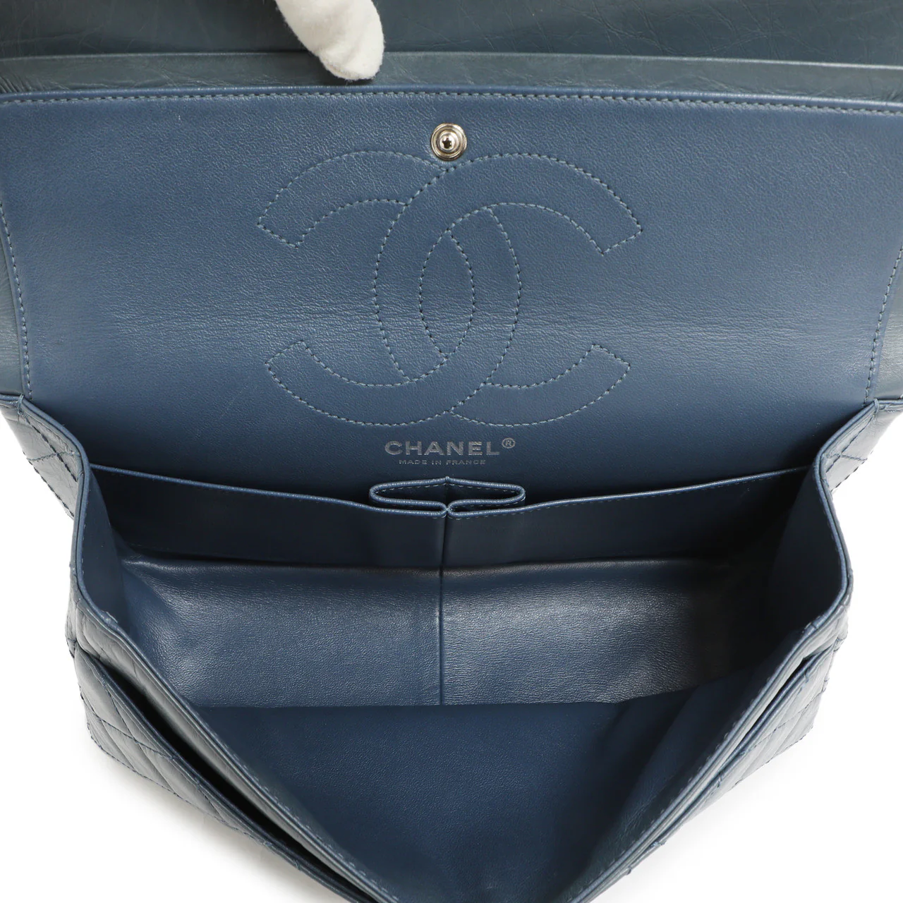 Chanel Blue Quilted Aged Calfskin 2.55 Reissue Double Flap 226 - Image 14