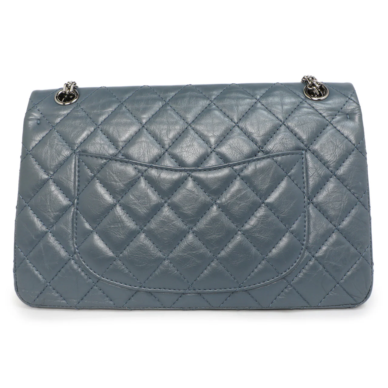 Chanel Blue Quilted Aged Calfskin 2.55 Reissue Double Flap 226 - Image 4