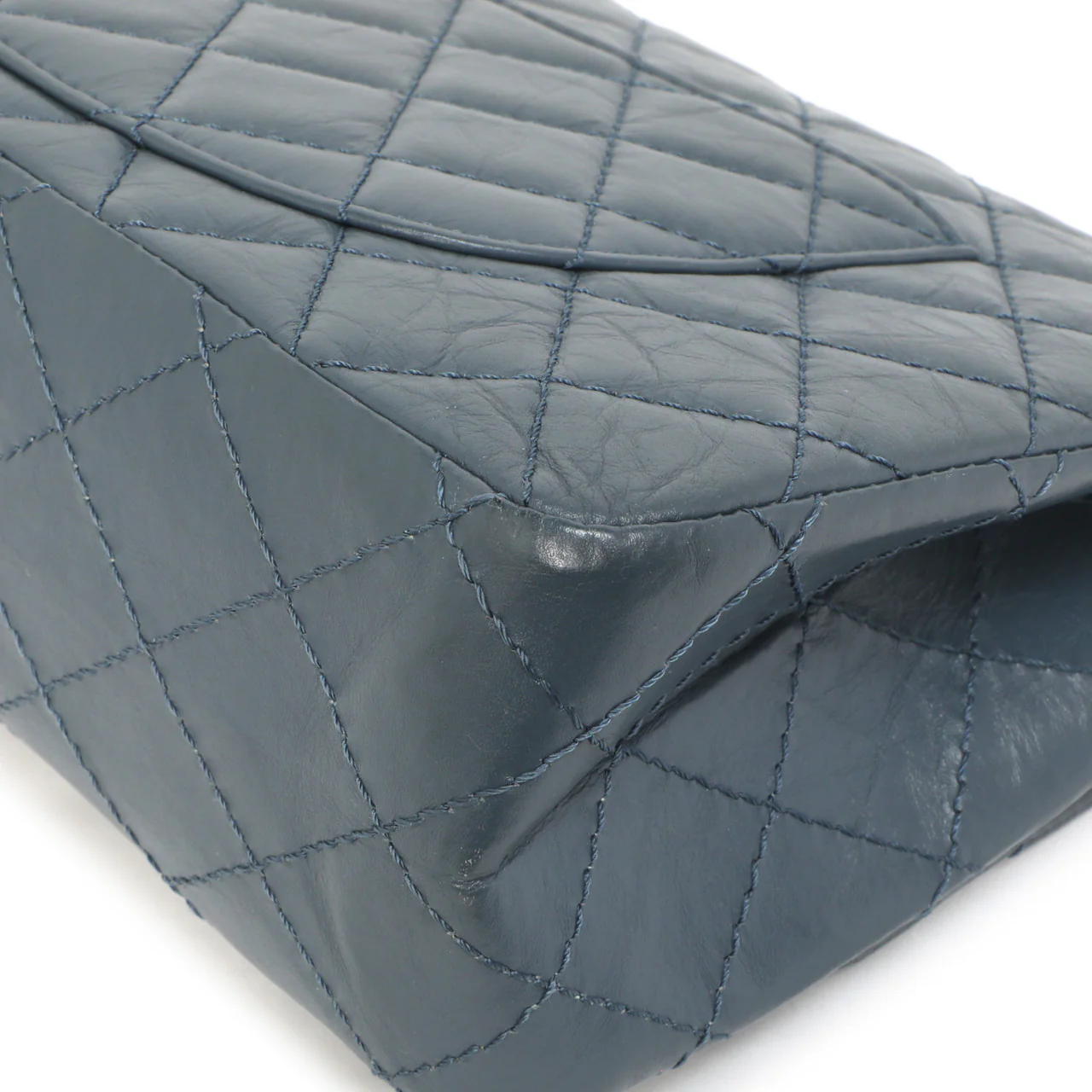 Chanel Blue Quilted Aged Calfskin 2.55 Reissue Double Flap 226 - Image 9