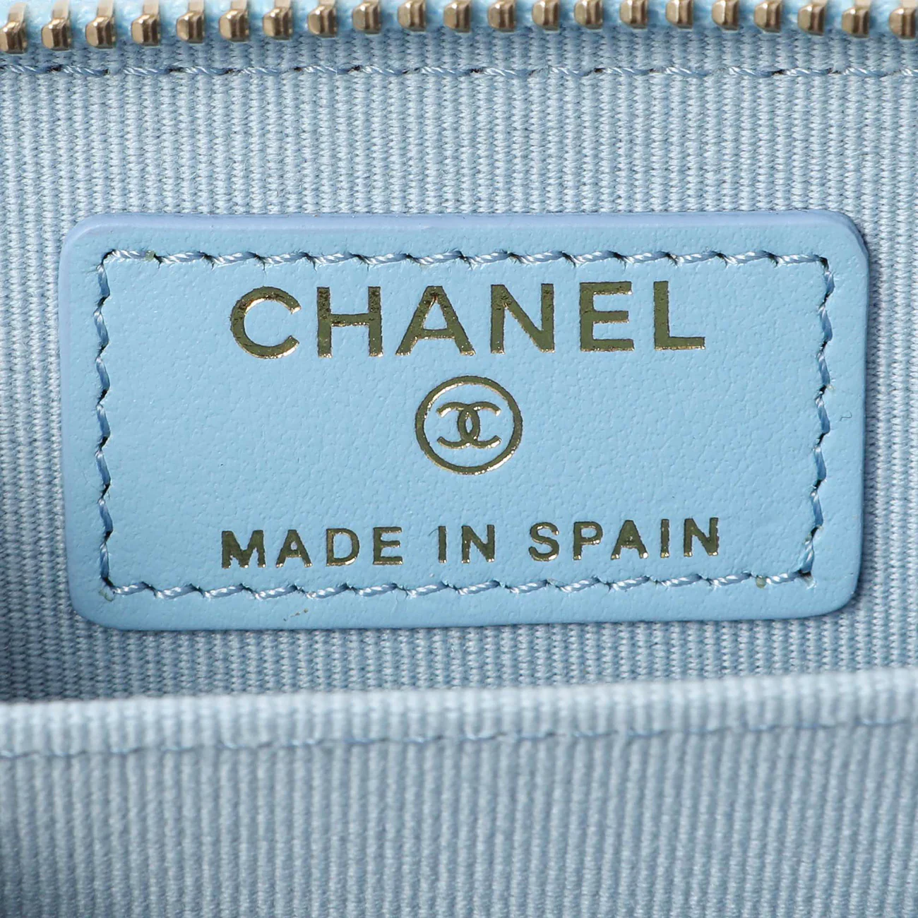 Chanel Blue Quilted Caviar Zip Coin Purse - Image 5