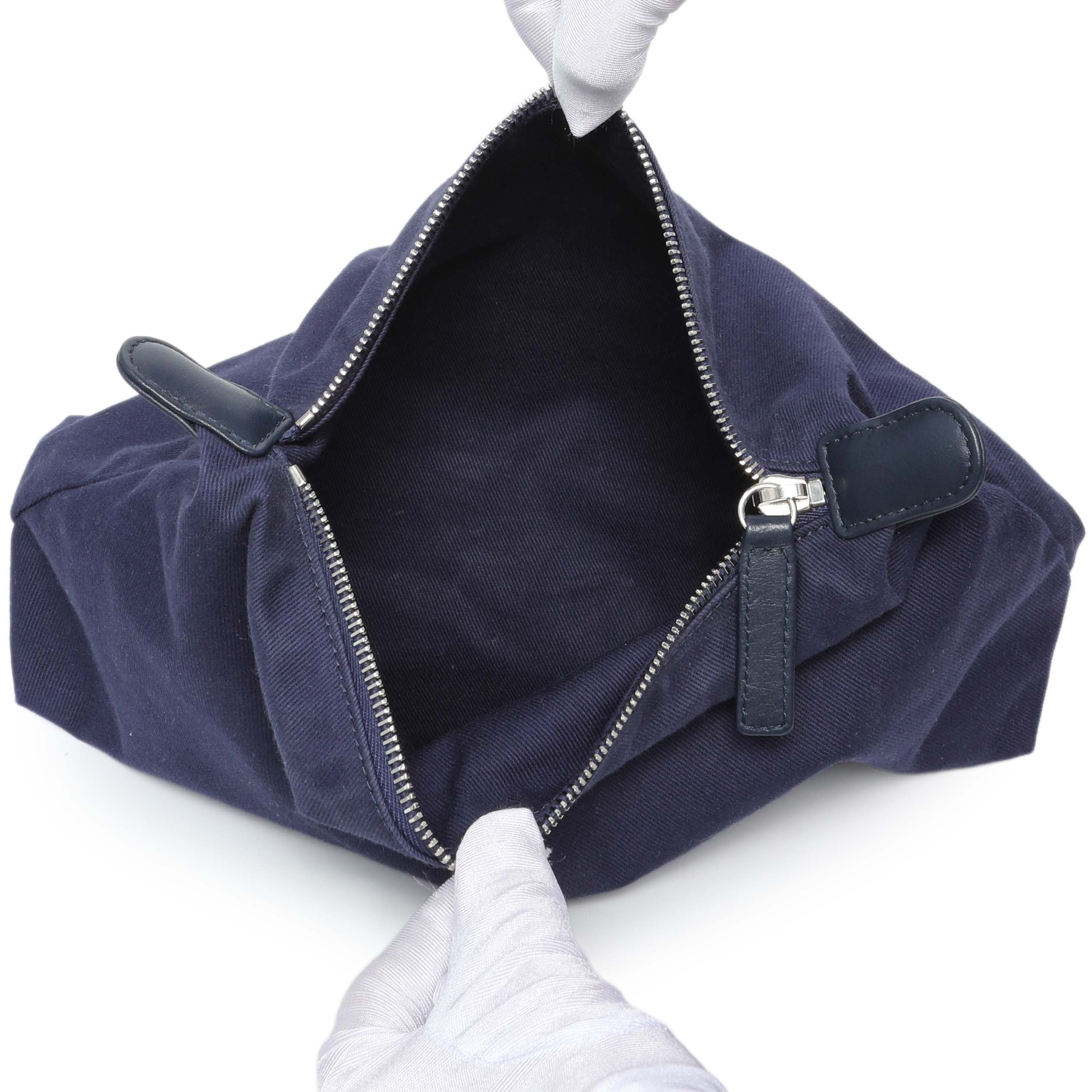Chanel Blue Quilted Denim Coco Handle Shopping Tote - Image 9