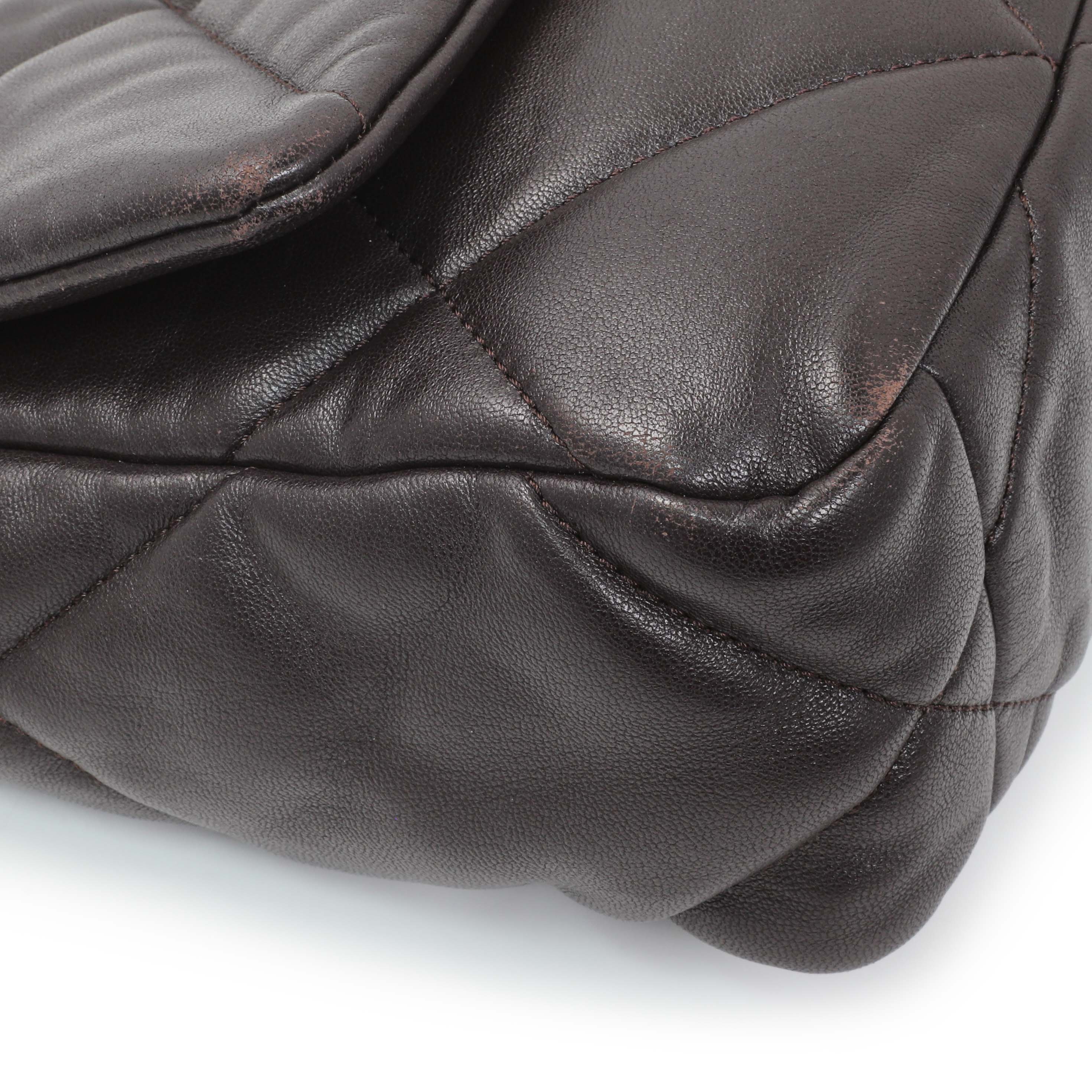 Chanel Brown Quilted Lambskin Medium Chanel 19 Flap - Image 5