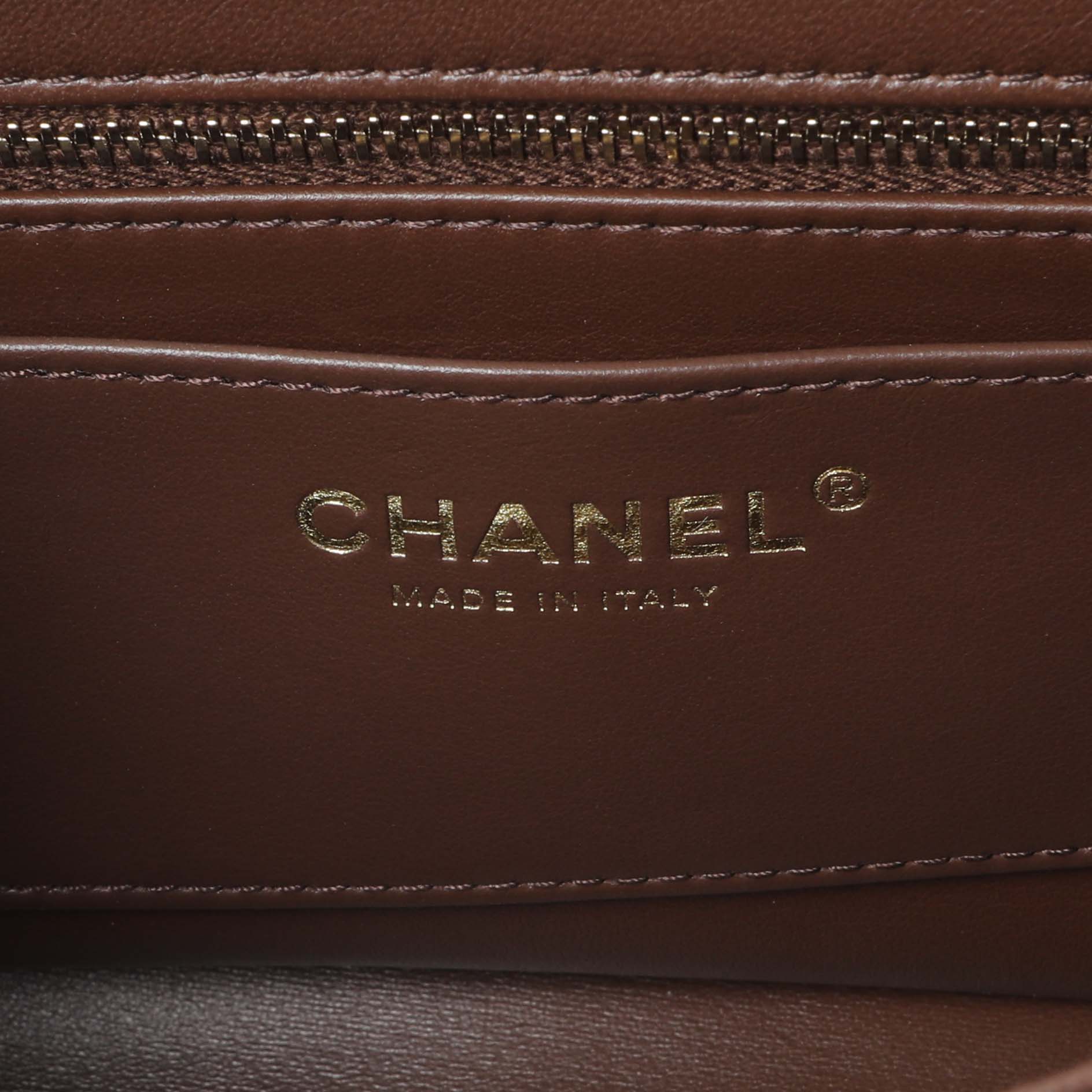 Chanel Brown Quilted Lambskin Mini Wenge Wood Flap - Image 5
