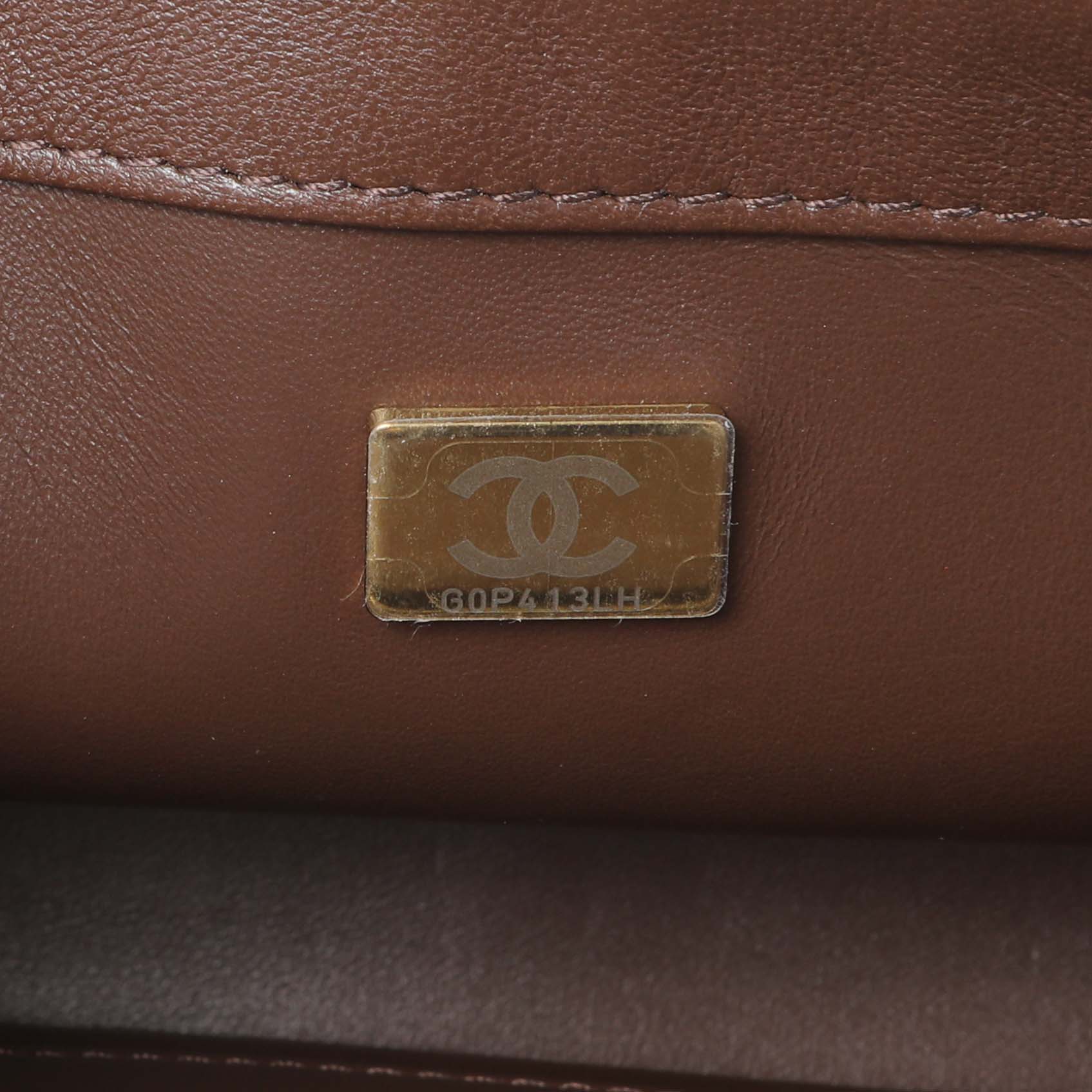 Chanel Brown Quilted Lambskin Mini Wenge Wood Flap - Image 6
