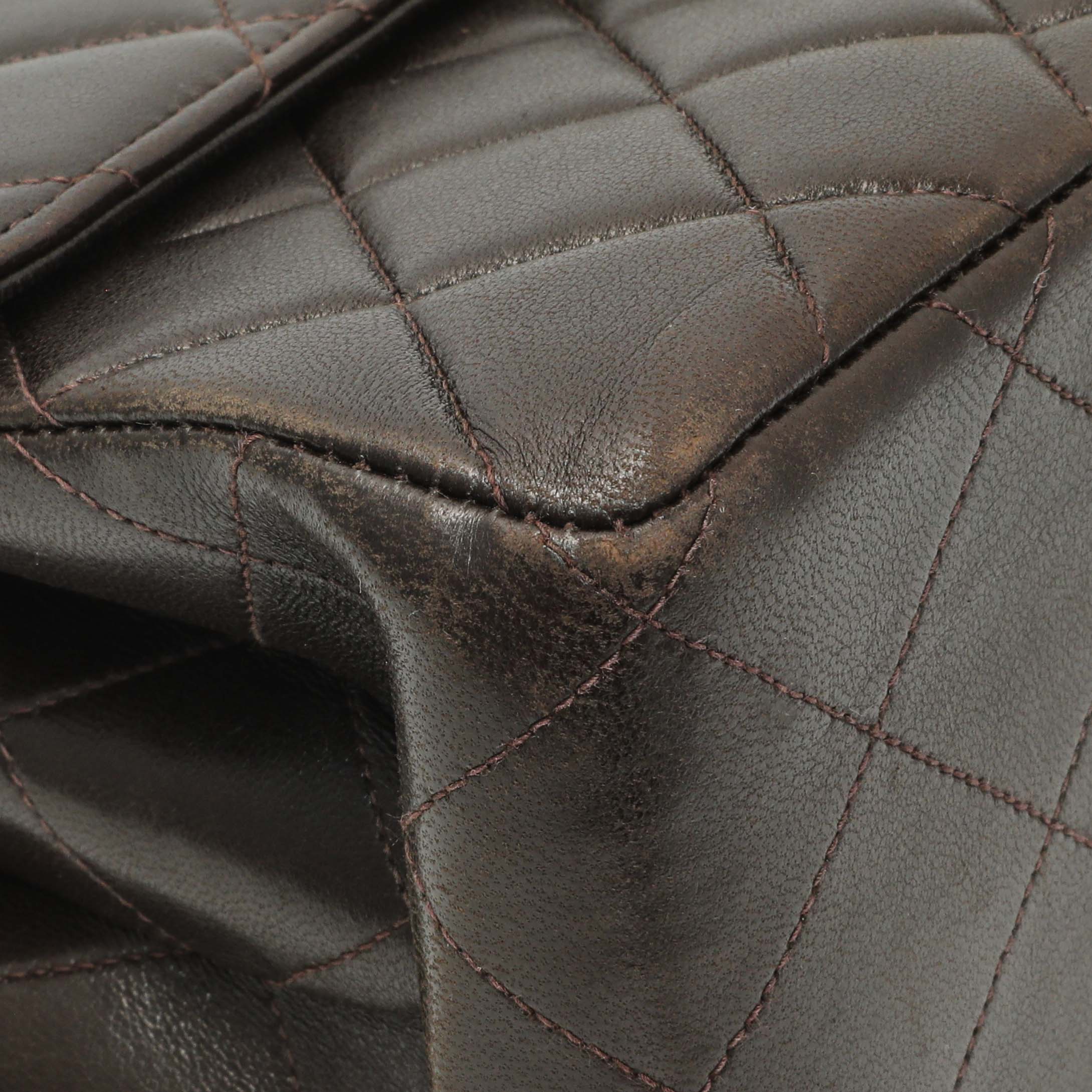 Chanel Brown Quilted Lambskin Vintage Double Sided Flap - Image 6