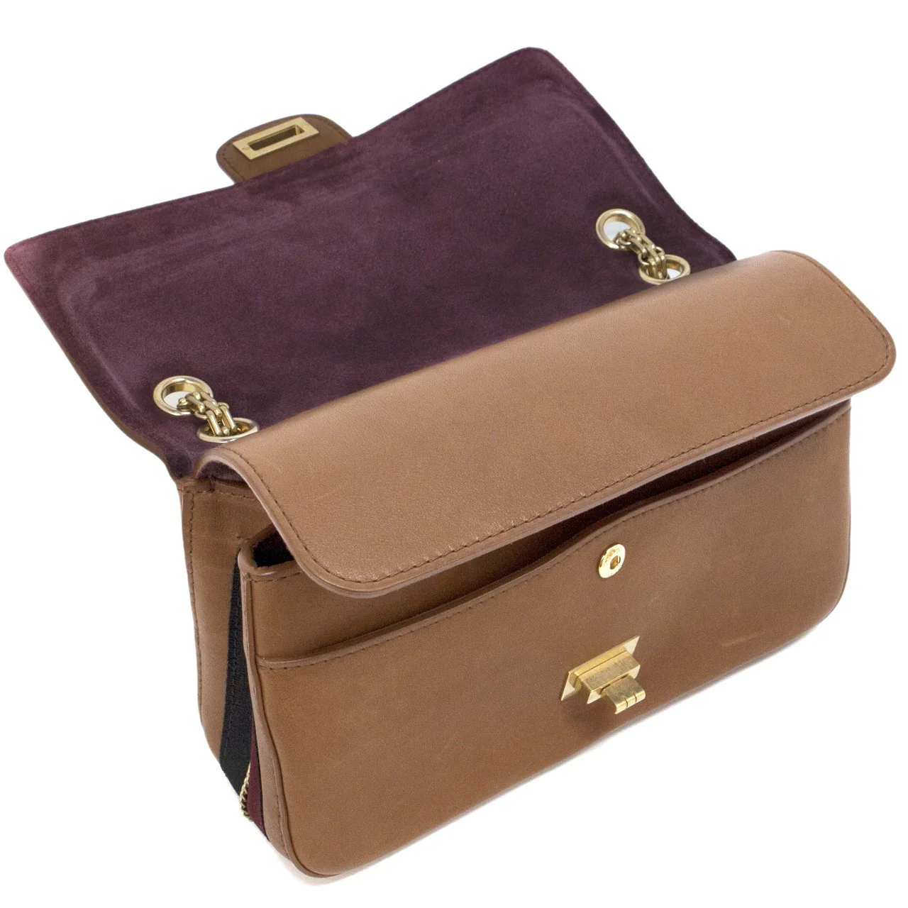 Chanel Brown Smooth Leather 2.55 Nude Bag - Image 13