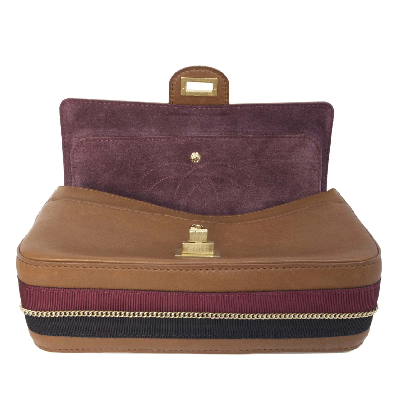 Chanel Brown Smooth Leather 2.55 Nude Bag - Image 15