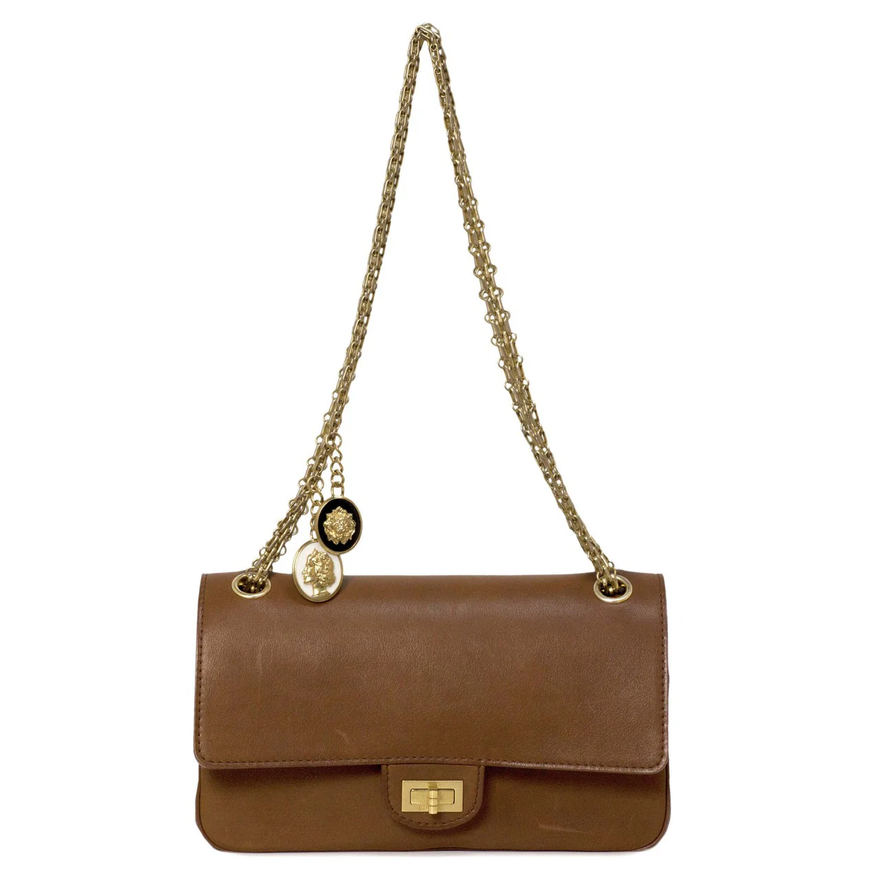 Chanel Brown Smooth Leather 2.55 Nude Bag - Image 5