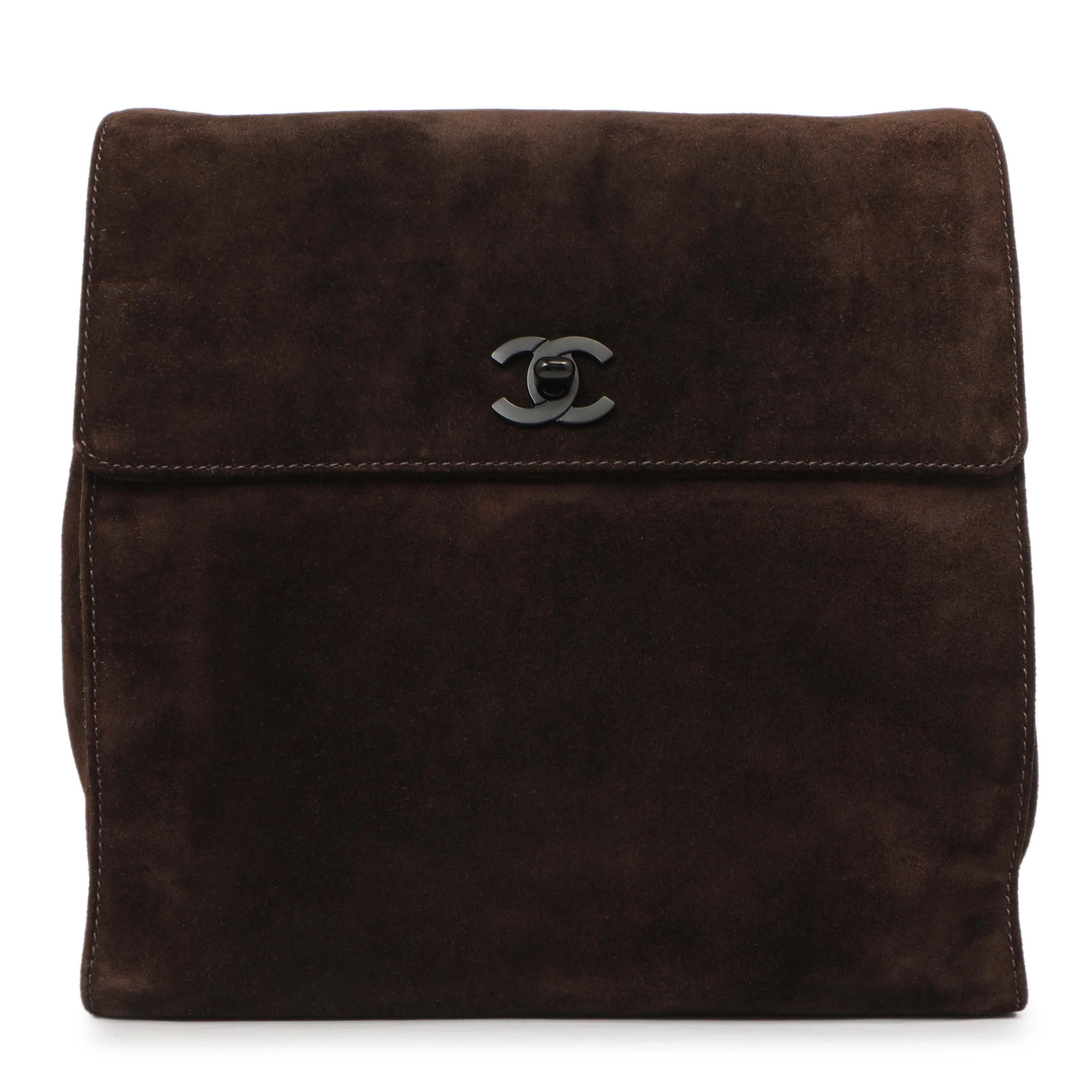 Chanel Brown Suede CC Backpack