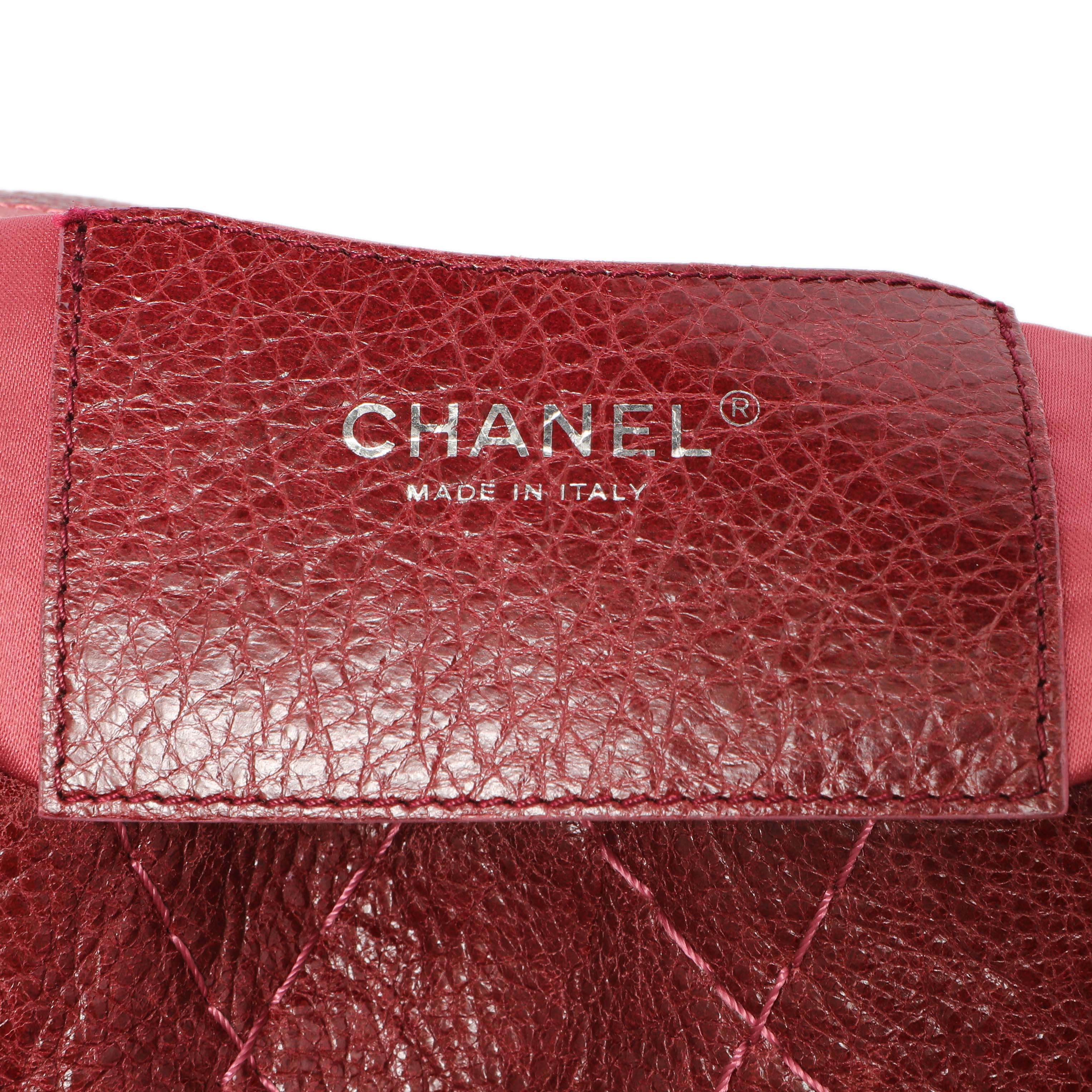Chanel Burgundy Glazed Calfskin On The Road Flap - Image 9