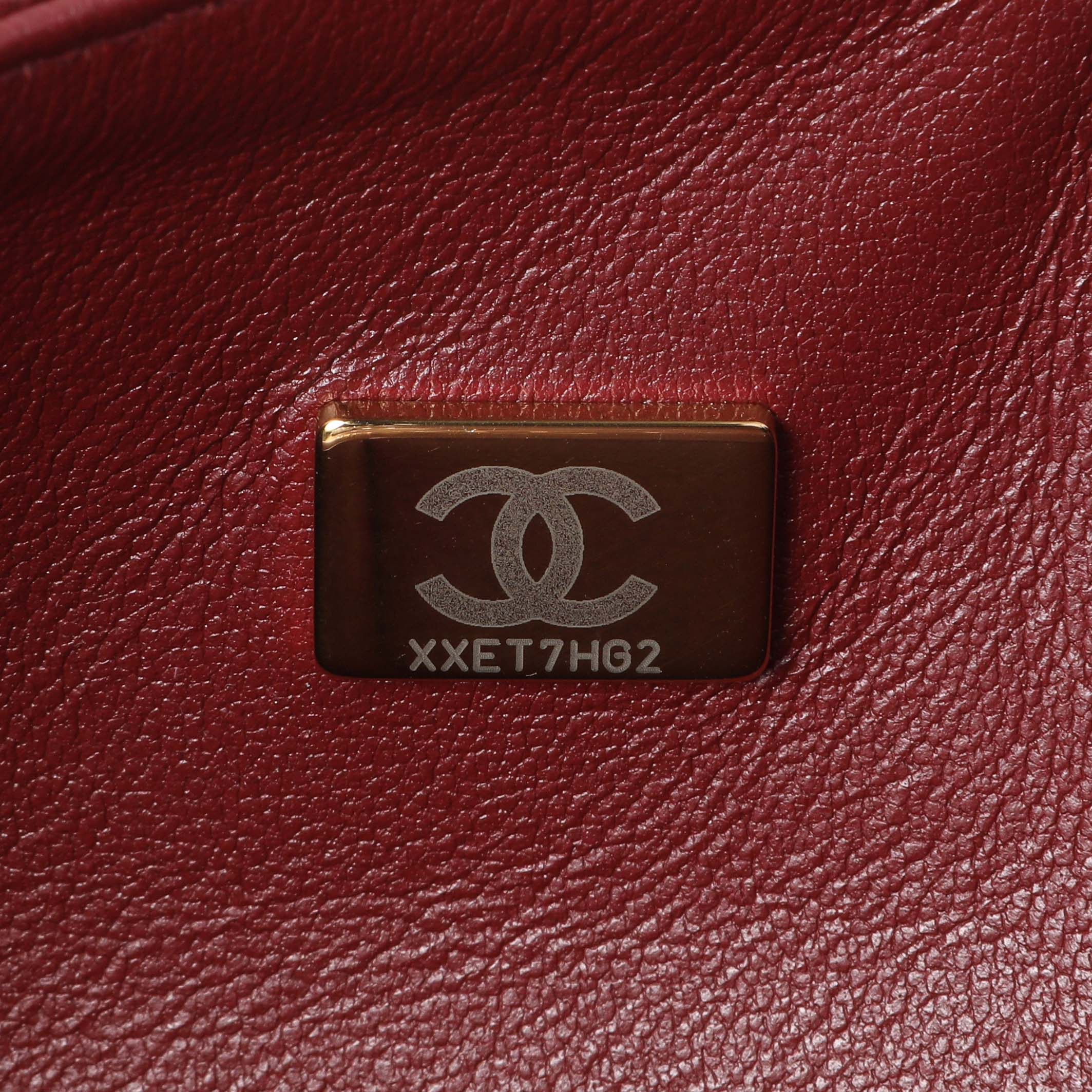 Chanel Burgundy Quilted Caviar Small Classic Double Flap - Image 6